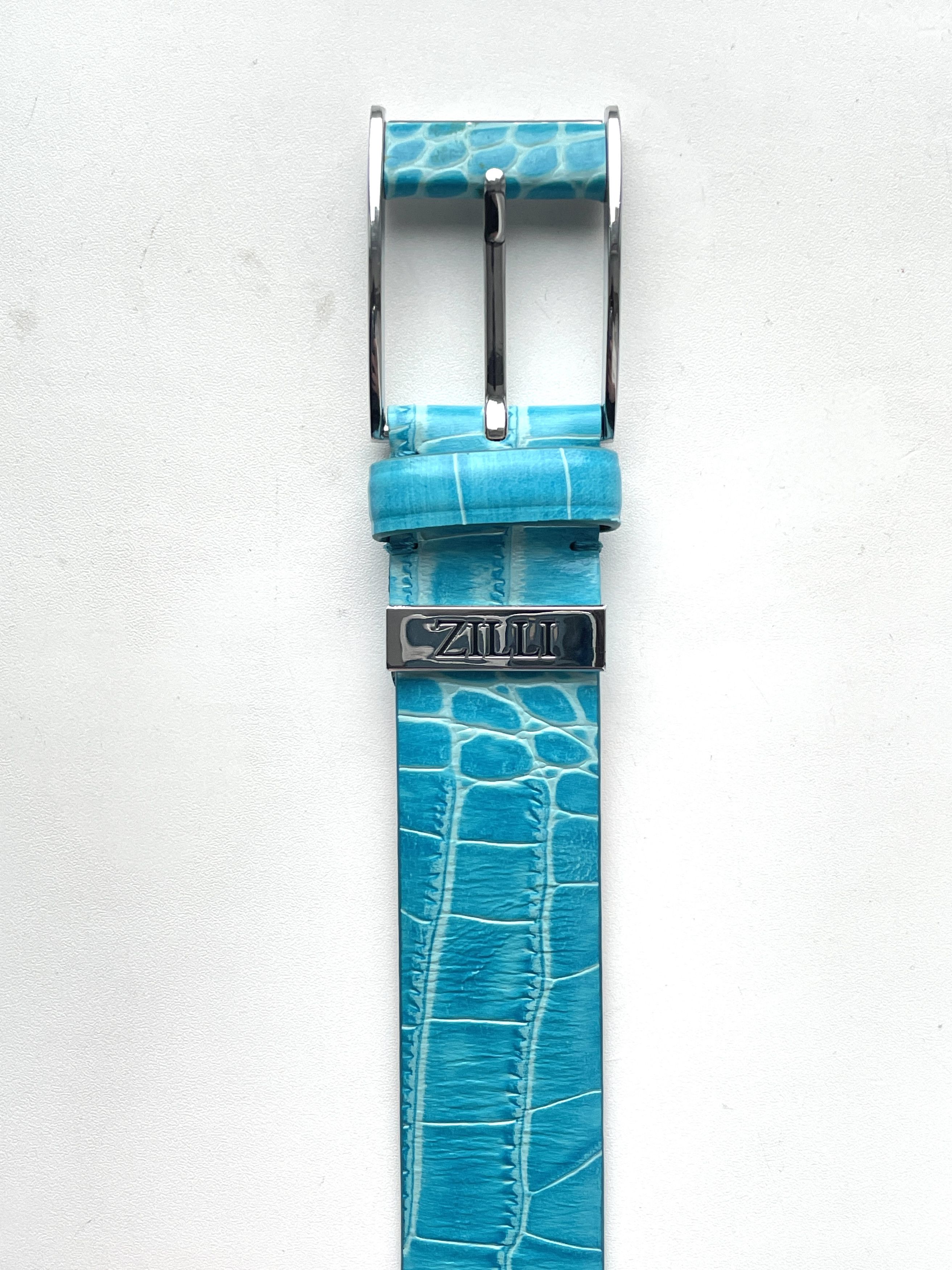 Zilli Zilli Belt in Turquoise Crocodile Size ONE SIZE - 4 Thumbnail