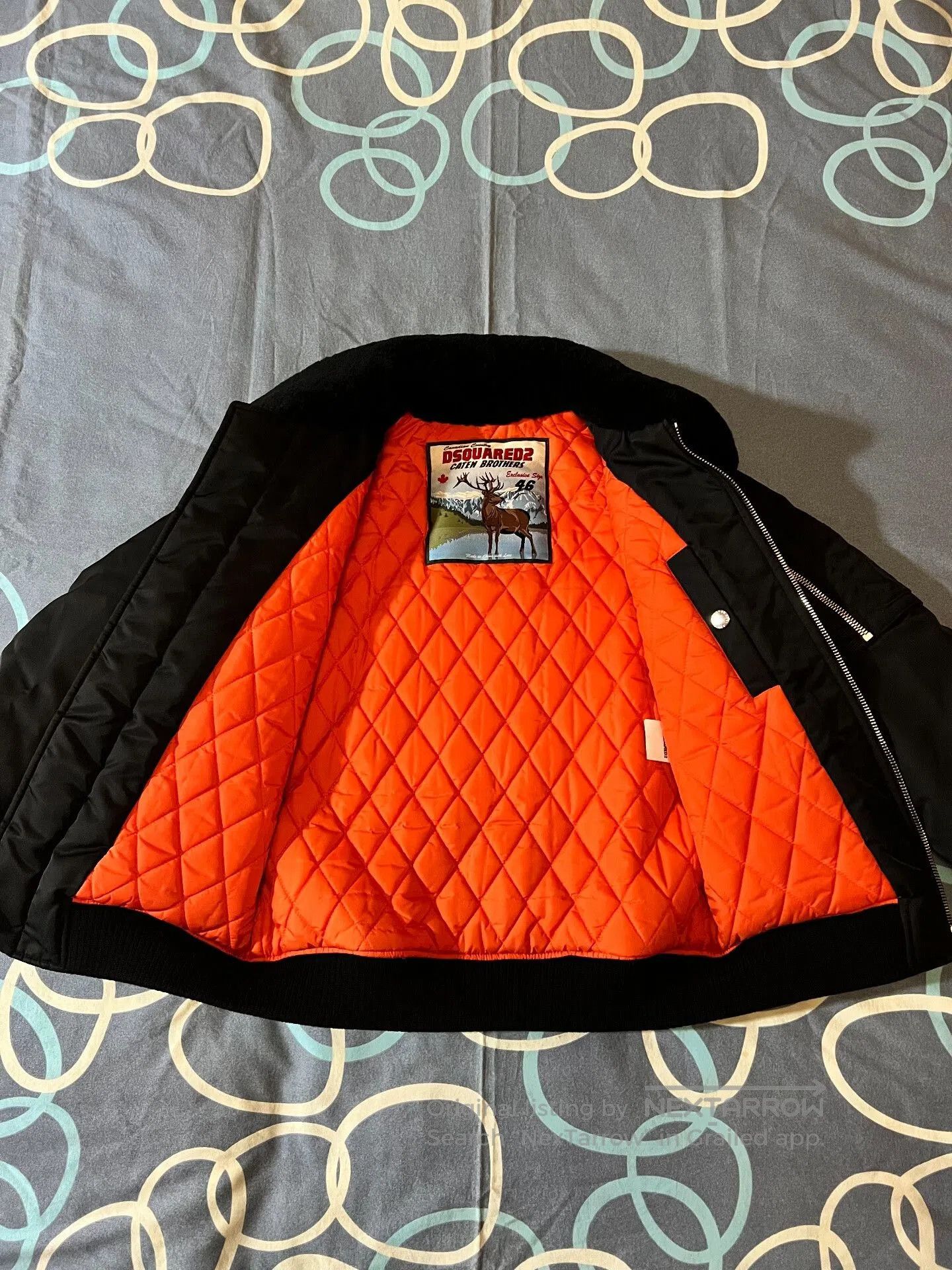Dsquared2 dsquared2 black bomber jacket with fur collar. Size US L / EU 52-54 / 3 - 4 Thumbnail