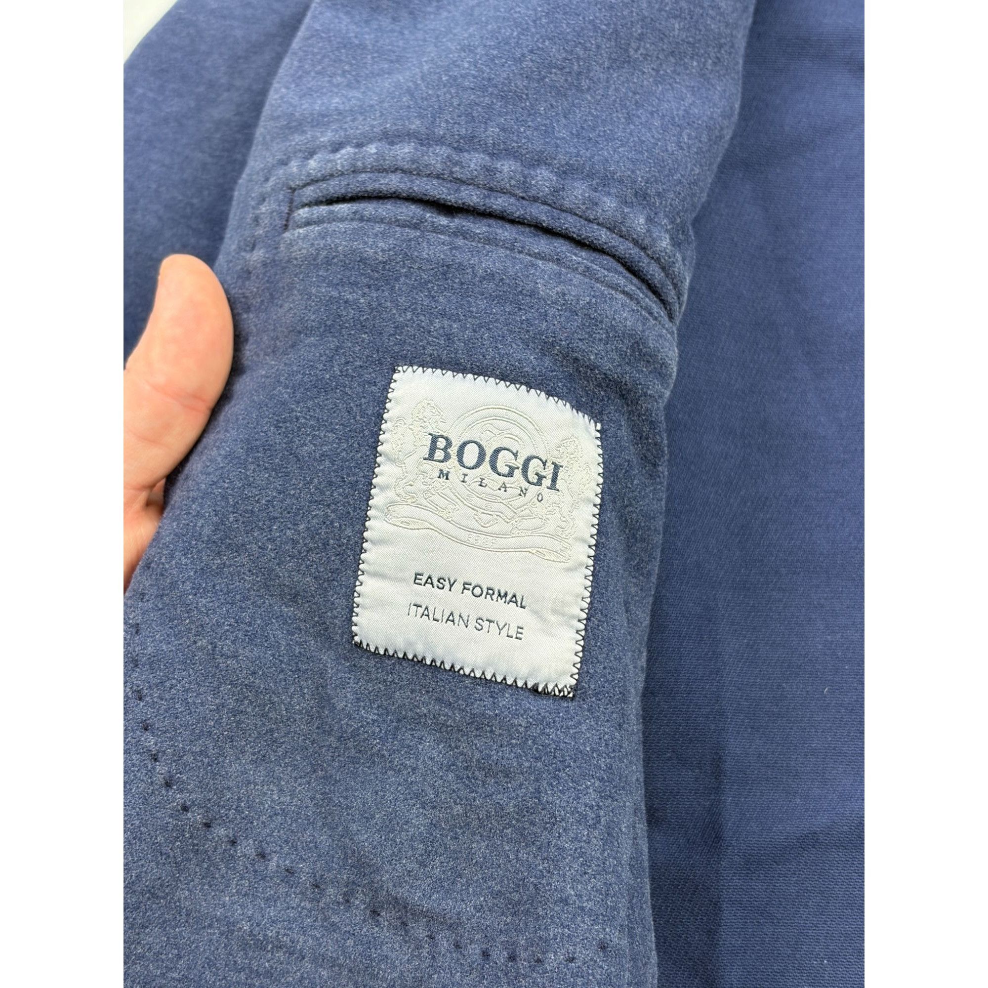 Boggi Boggi Milano Cotton Velour Garment Dyed Blazer (Y1248) Size 42R - 5 Thumbnail