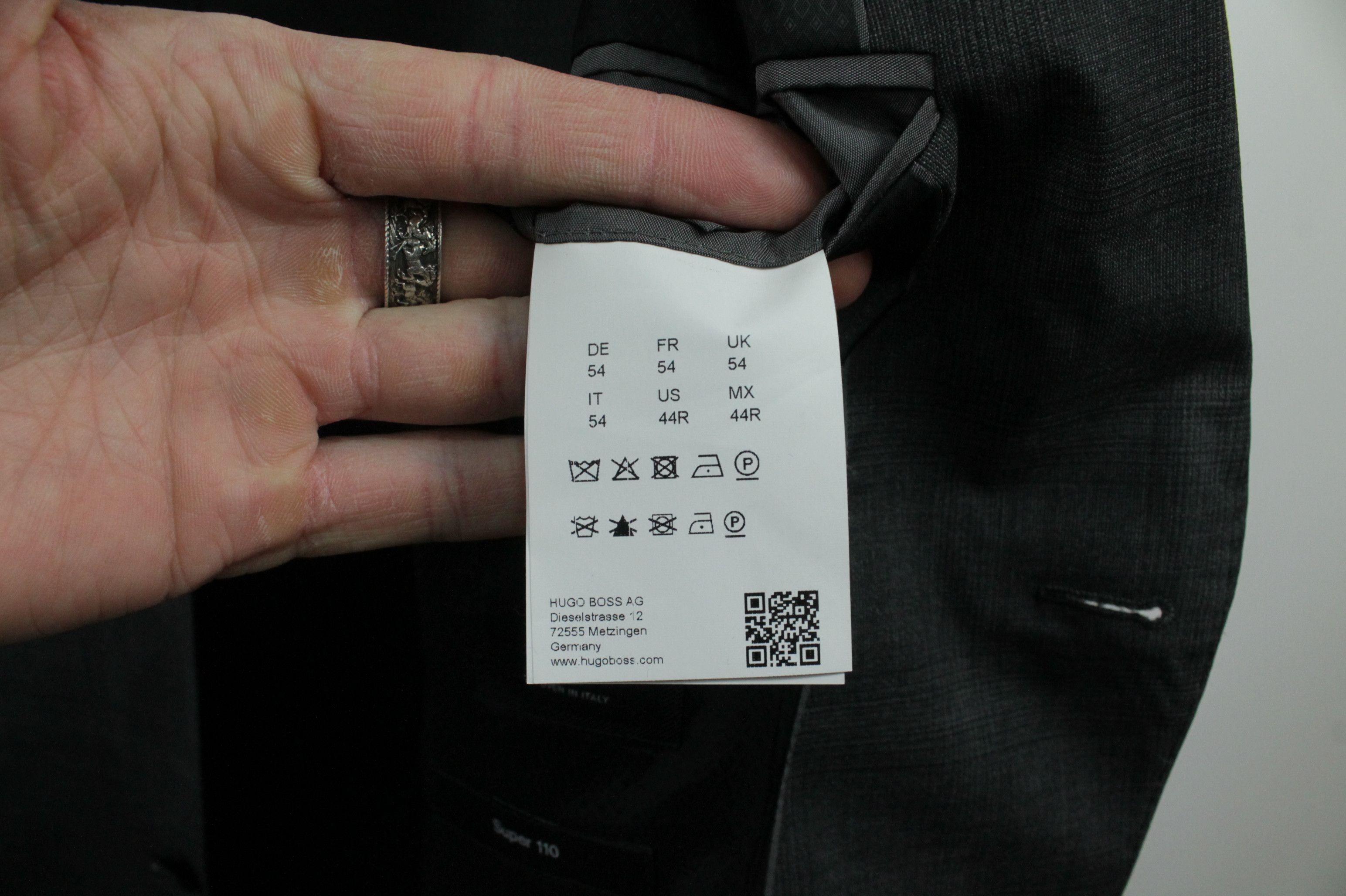 Hugo Boss Hugo Boss Johnstons1/Lenon Reda Wool Checkered Suit Size 44R - 7 Thumbnail