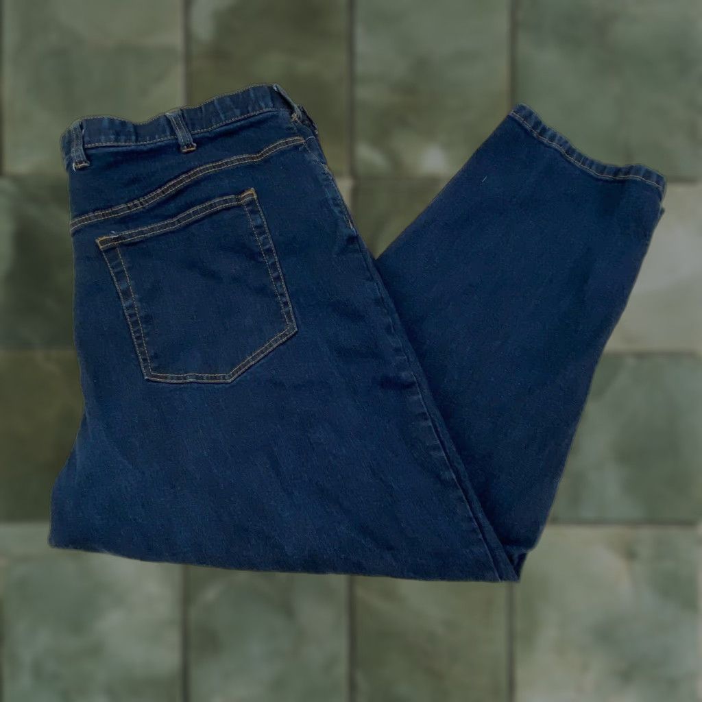 Vintage HB Blue High Rise Tapered Jeans Womens 46 (44 Waist) Size 32" / US 10 / IT 46 - 1 Thumbnail