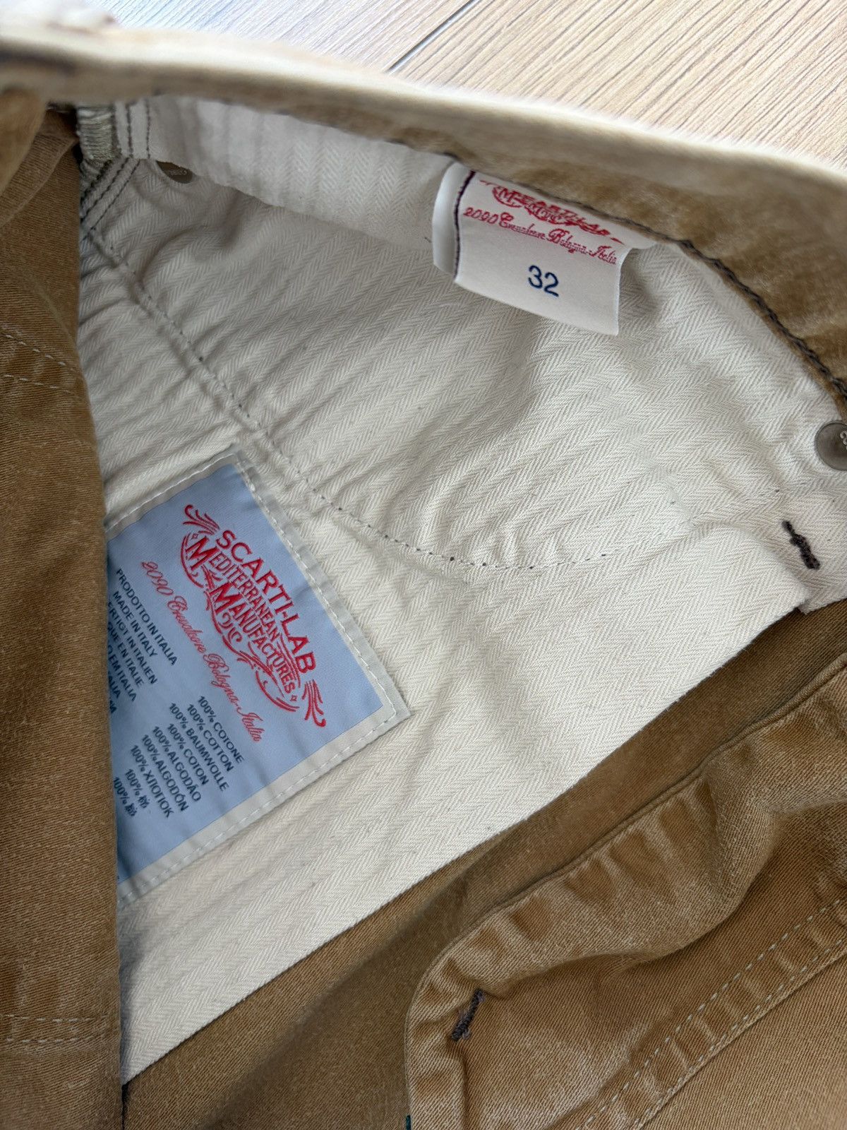 Scarti-Lab Scarti-Lab Stained Faded Sand Chino 06RS SG824 Size US 32 / EU 48 - 18 Thumbnail