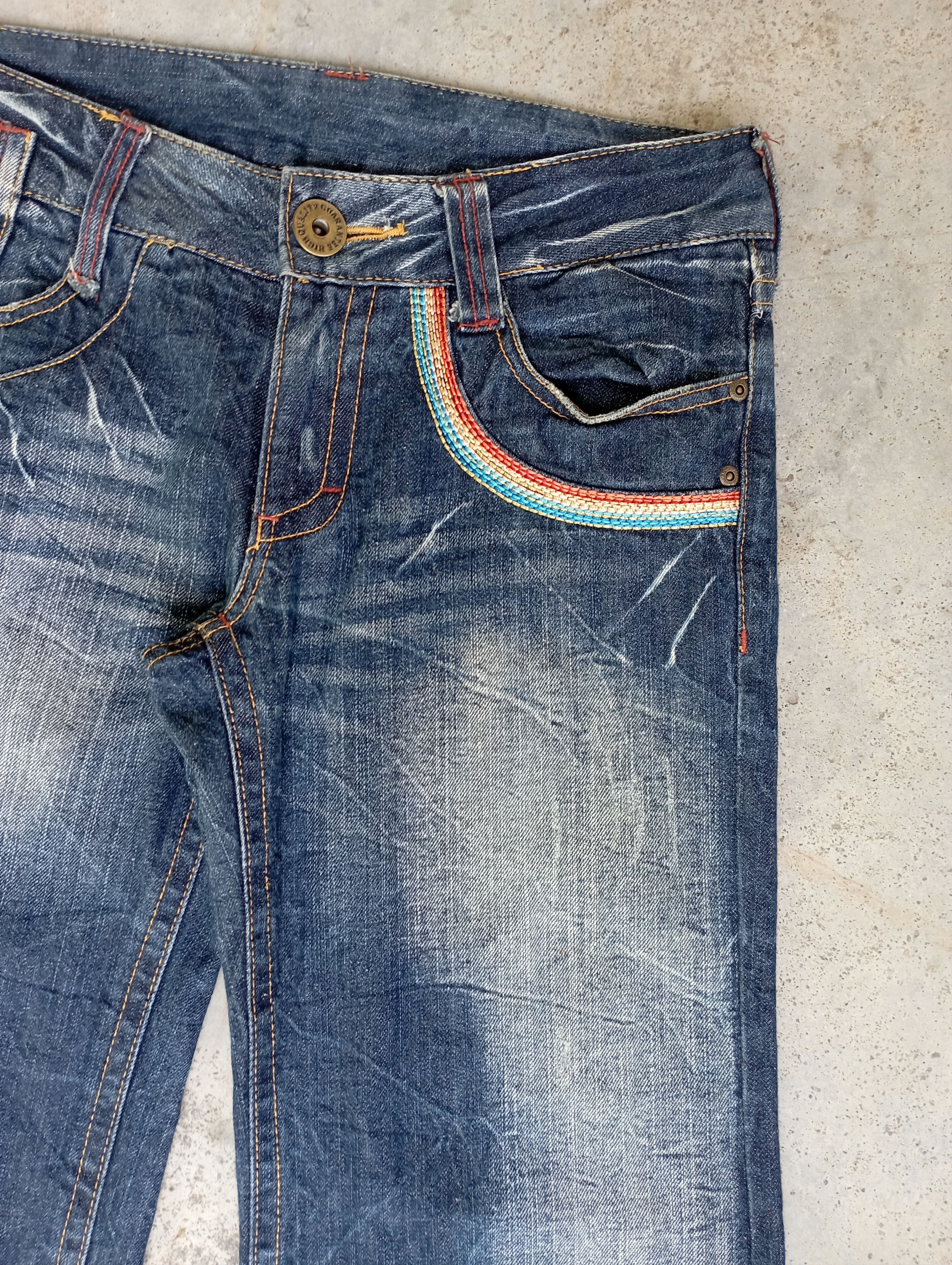 Tornado Mart Super Flare Jeans Japan lightning Wash Baggy Flare Jeans Size US 30 / EU 46 - 5 Thumbnail