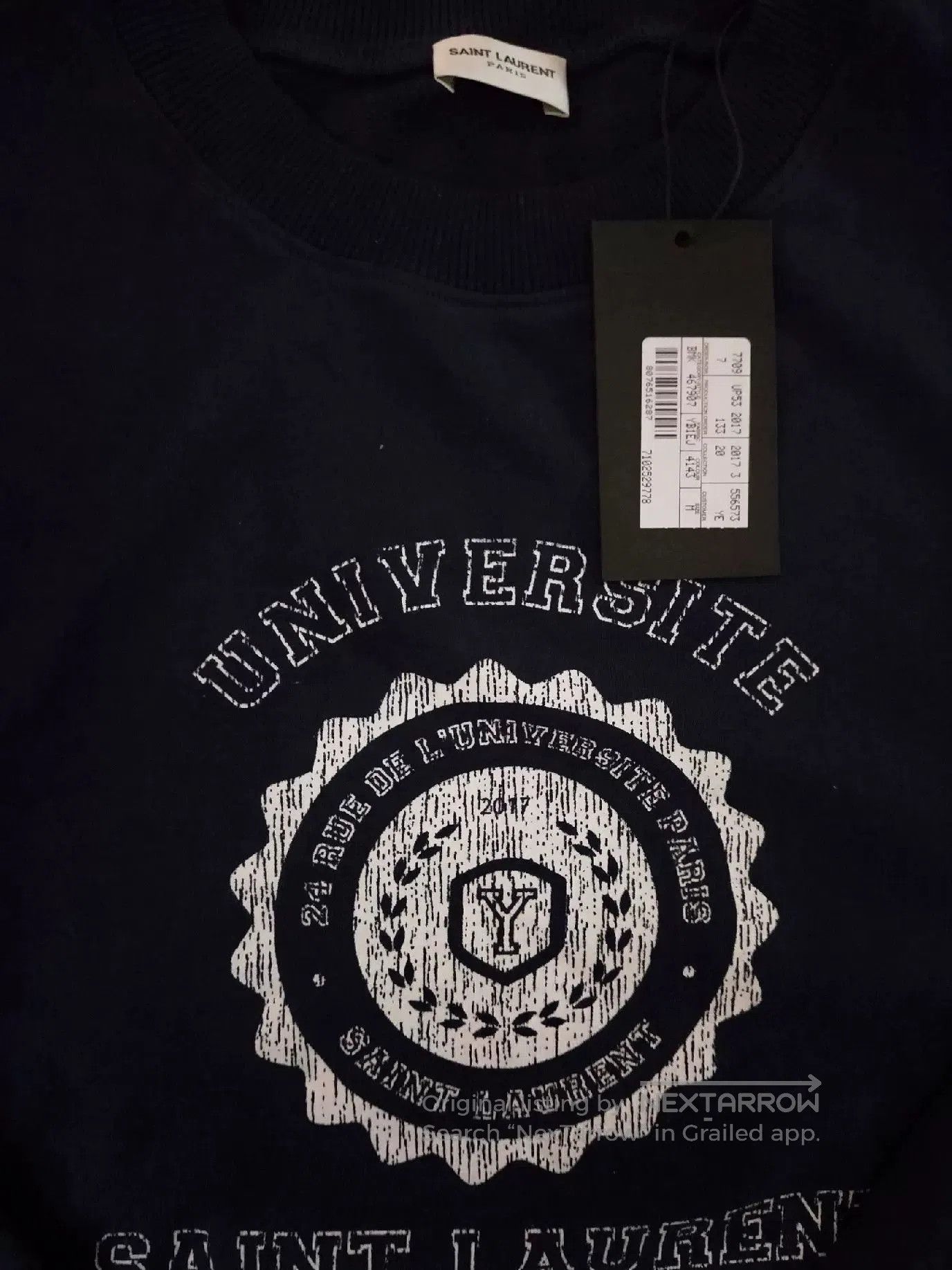 Saint Laurent Paris Saint Laurent Men's UNIVERSITE Logo Sweatshirt. Size US M / EU 48-50 / 2 - 5 Thumbnail