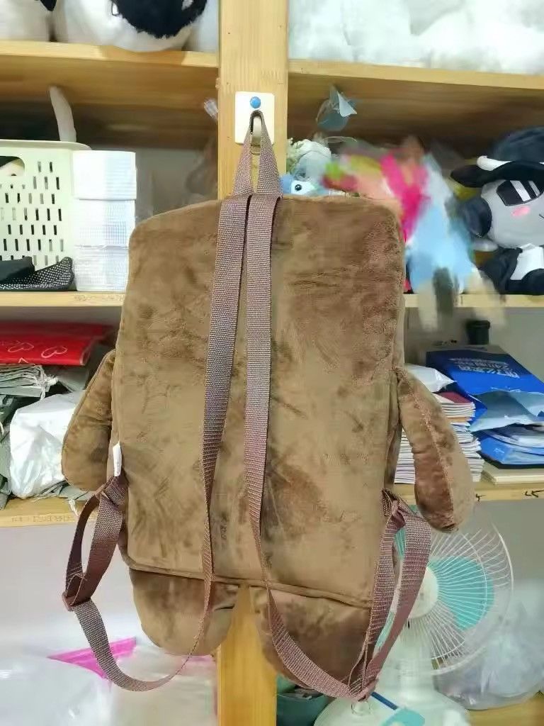 Japanese Brand Harajuku Brown Stuffed Plush Backpack Size ONE SIZE - 5 Thumbnail