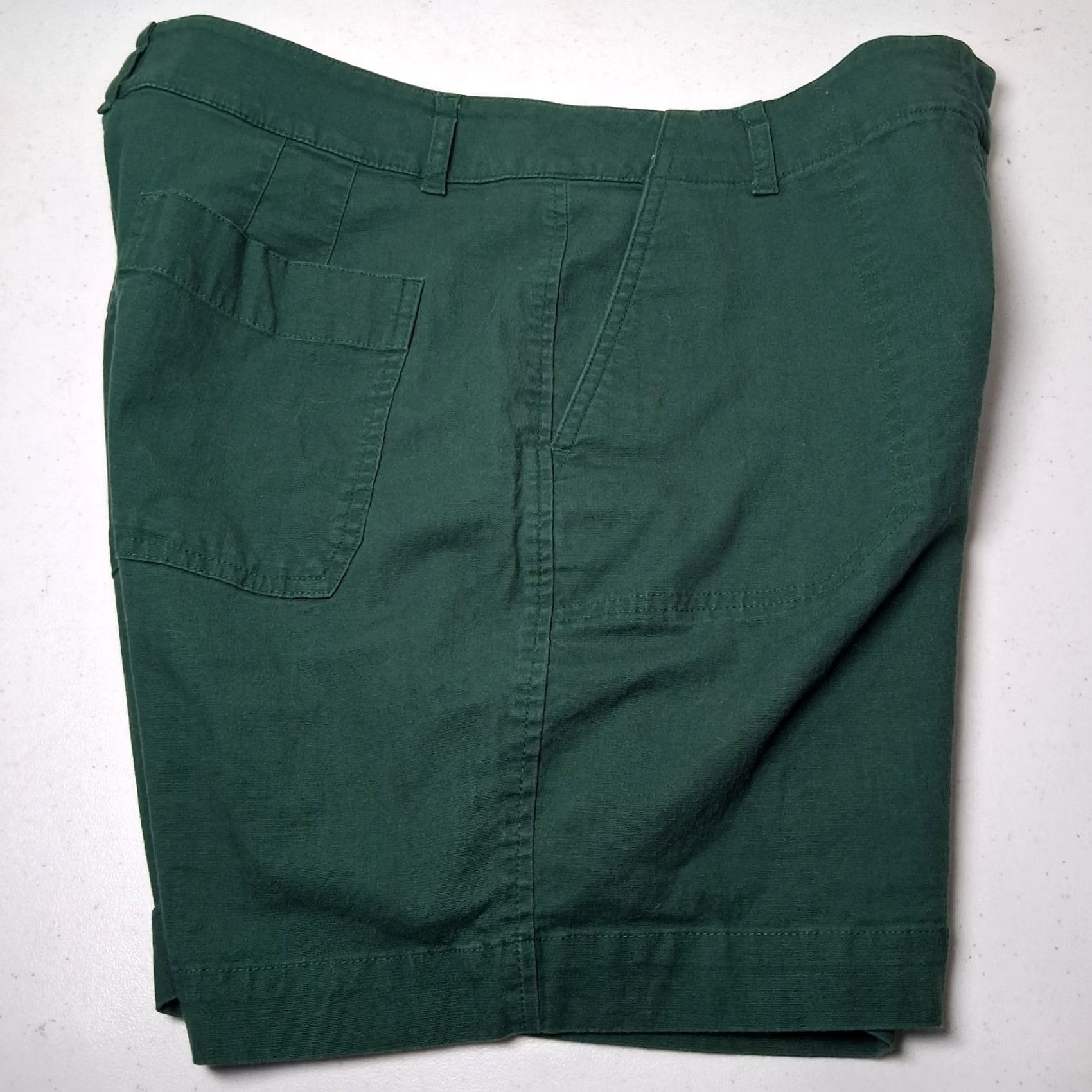 Talbots Talbots Bermuda Shorts Women 10 Green Cotton Blend Classic Preppy Regular Front Flat 32" Waist 6.5" Inseam Cotton Blend Stretch Spring Summer Womens Size 32" / US 10 / IT 46 - 4 Thumbnail