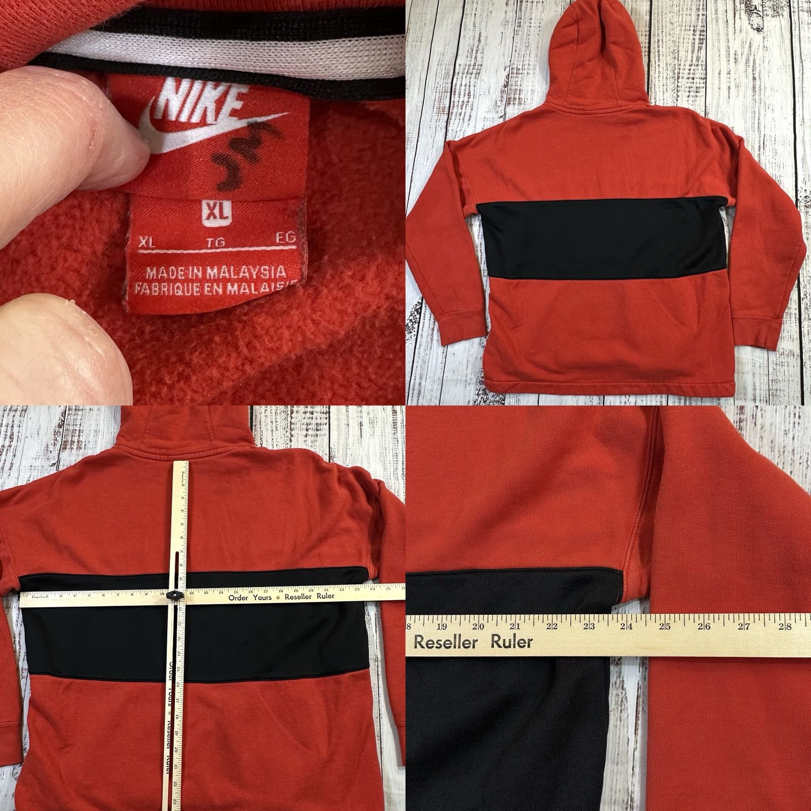Nike Nike Air Hoodie Men XL Red and Black Logo Swoosh Graphic Pullover Sweatshirt All Seasons Size US XL / EU 56 / 4 - 8 Thumbnail