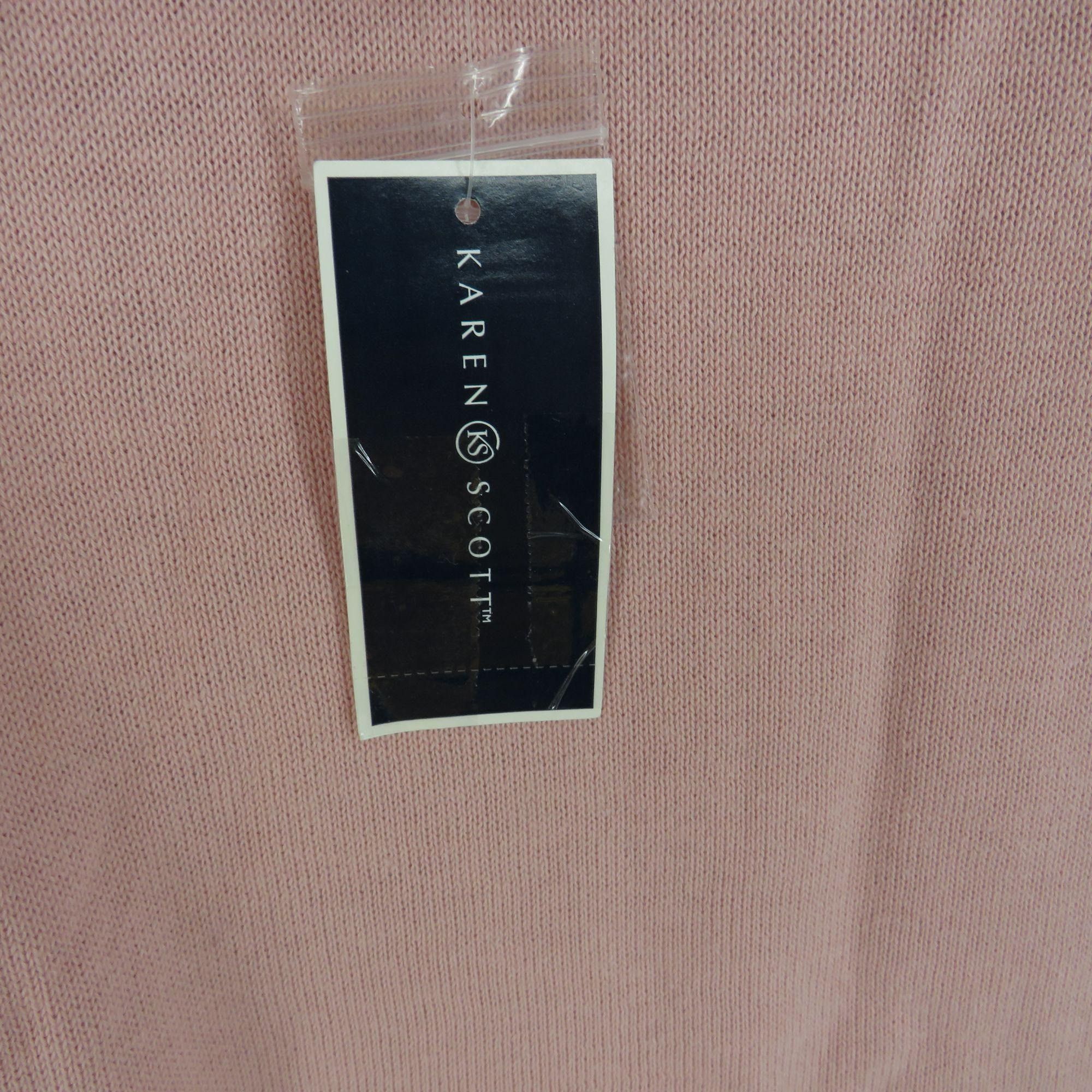 Other Karen Scott XS Seam Front Mock Neck Sweater Tea Rose Gray NW Size XS / US 0-2 / IT 36-38 - 5 Thumbnail