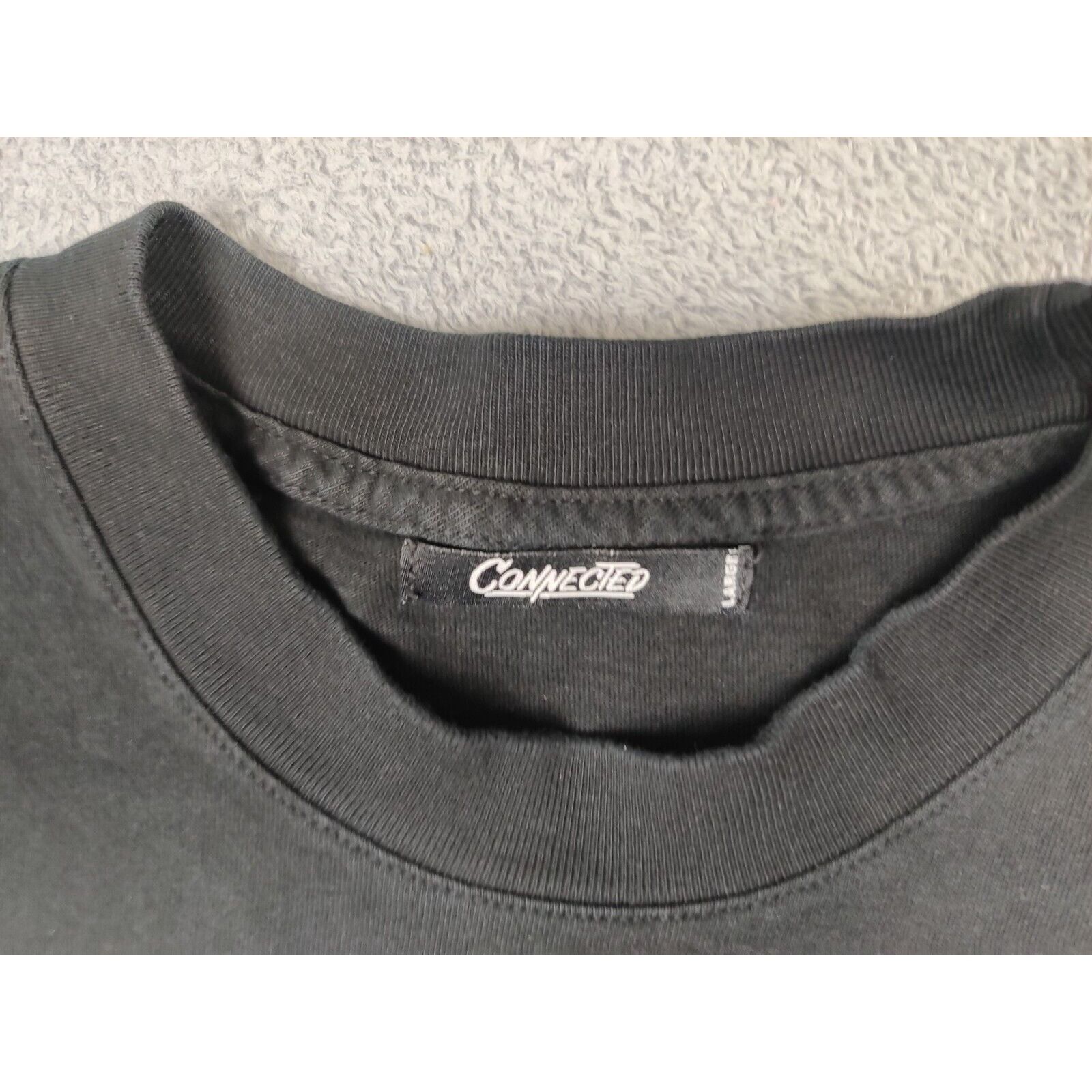 Other Connected Shirt Adult Mens Large Black Embroidered Spell Out Size US L / EU 52-54 / 3 - 6 Thumbnail