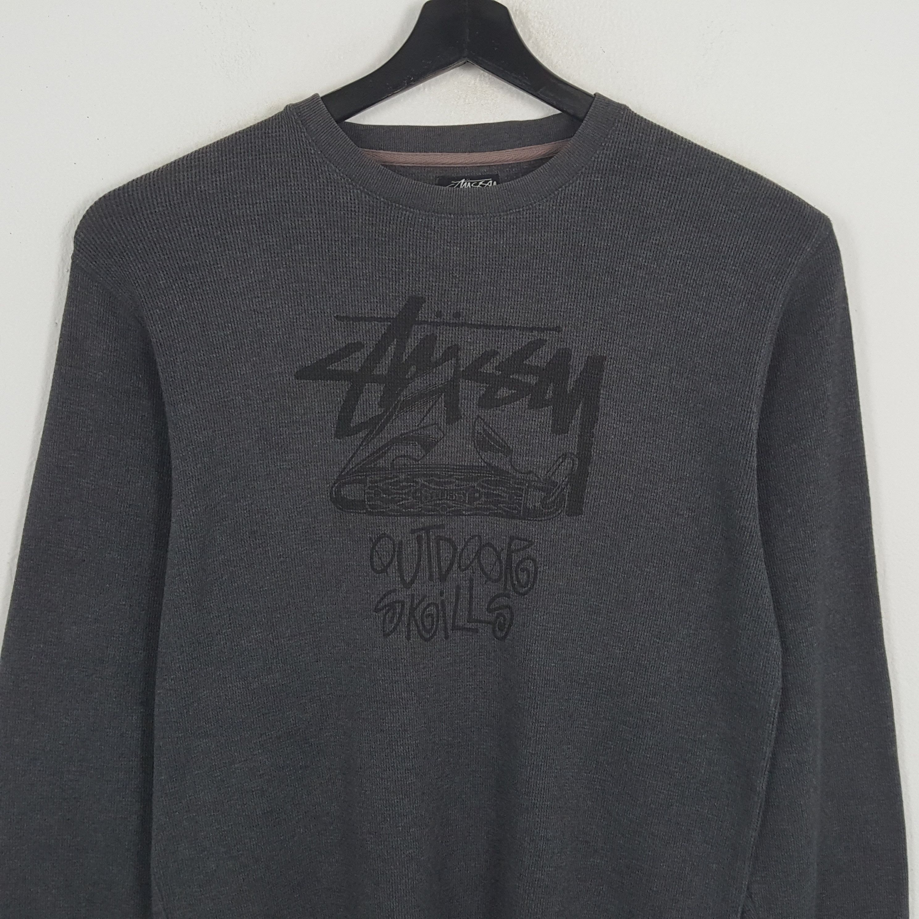 Stussy × Vintage STUSSY Streetwear Skateboard Center Design Sweatshirt Size US M / EU 48-50 / 2 - 2 Thumbnail