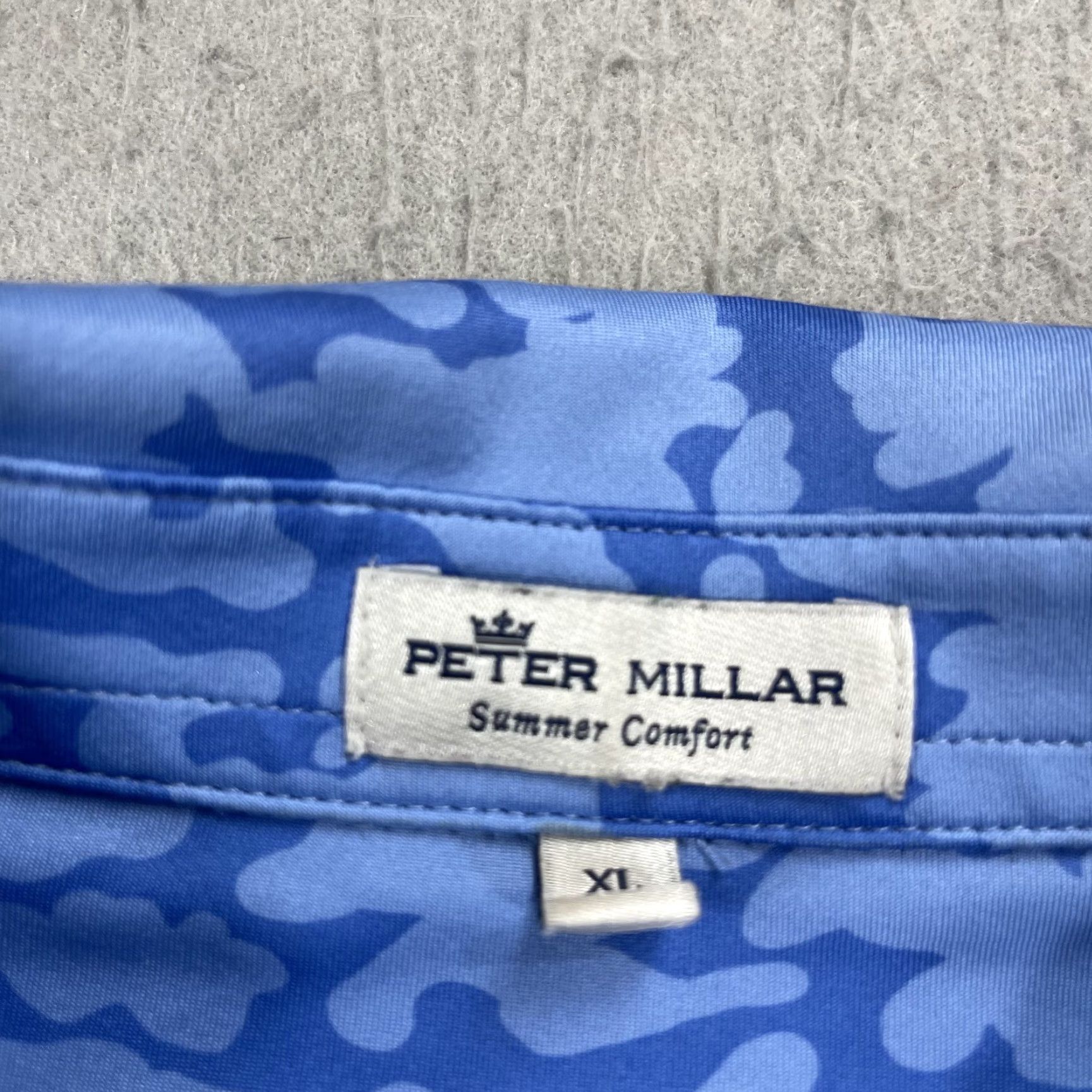Peter Millar Peter Millar Polo Shirt Mens XL Blue Golf Summer Comfort Camouflage Ombre Loud No Logo Size US XL / EU 56 / 4 - 4 Thumbnail