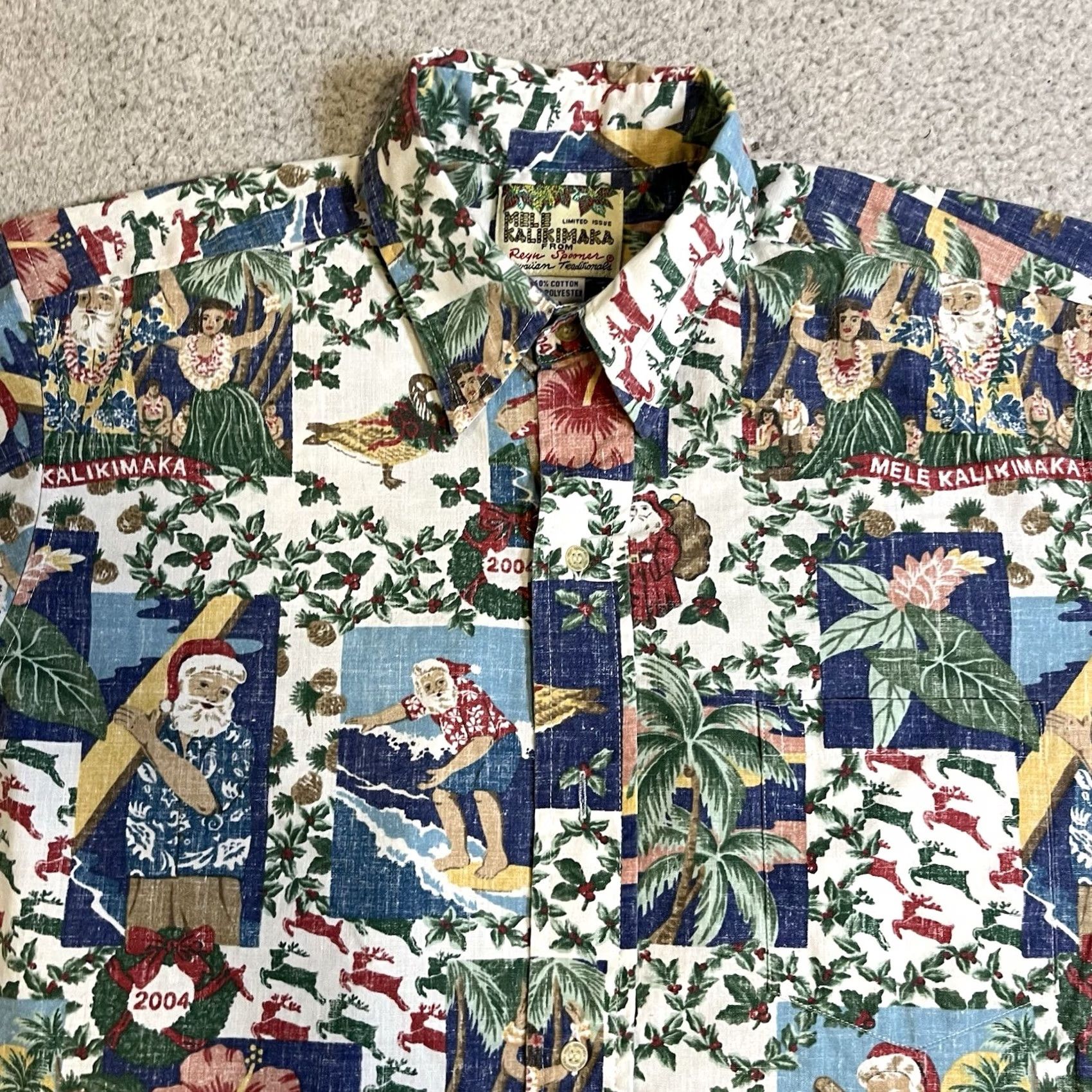 Reyn Spooner Mele Kalikimaka Reyn Spooner Shirt Mens M Christmas Santa 2004 Limited Camp Size US M / EU 48-50 / 2 - 6 Thumbnail