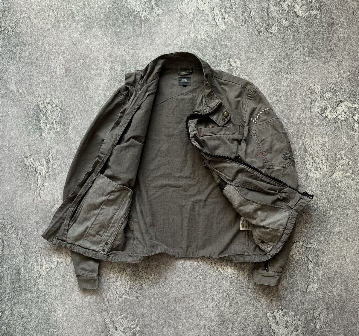 G-Star × Vintage G star raw M Wmns STUDS jacket bomber cargo denim Size M / US 6-8 / IT 42-44 - 14 Thumbnail