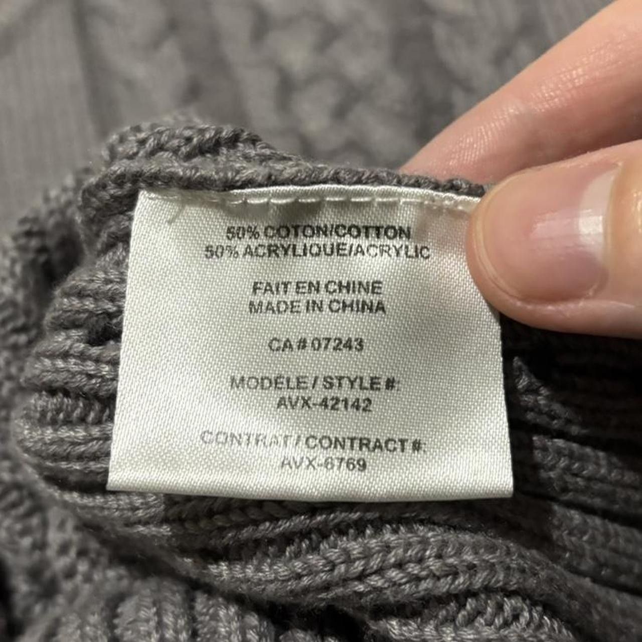 Avirex Vintage Y2K Avirex Grey Ribbed V Neck Sweater Women's Small Size S / US 4 / IT 40 - 4 Thumbnail
