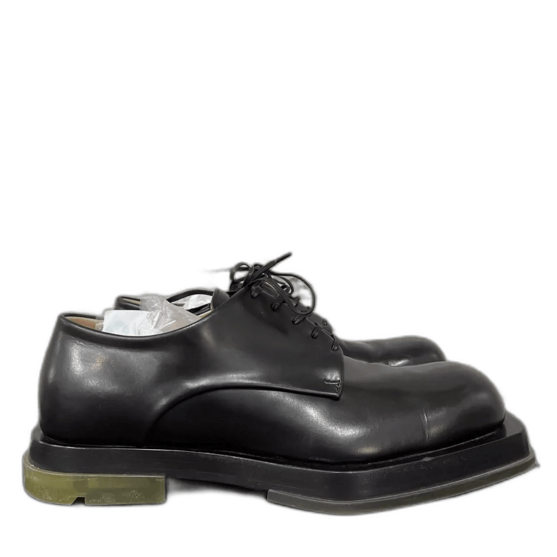 Bottega Veneta Black Double Sole Derby Shoes