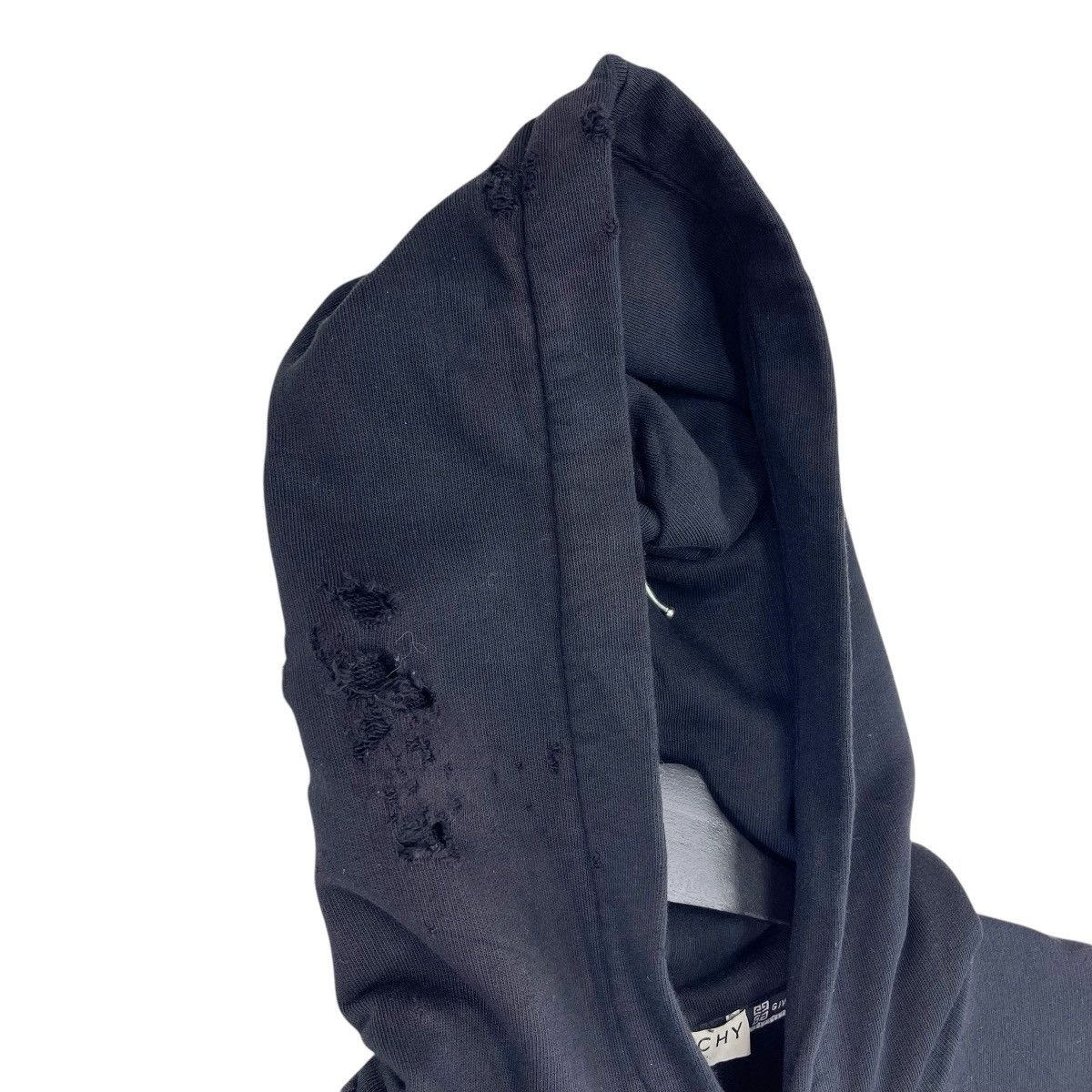 Givenchy Givenchy Paris Black Distressed Sweatshirt Hoodie Size US M / EU 48-50 / 2 - 5 Thumbnail