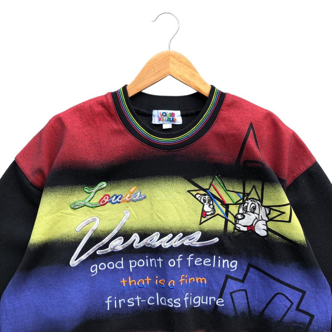 Louis Chalvon Vintage LOUIS VERSUS over print crewneck sweatshirt Size US L / EU 52-54 / 3 - 2 Thumbnail