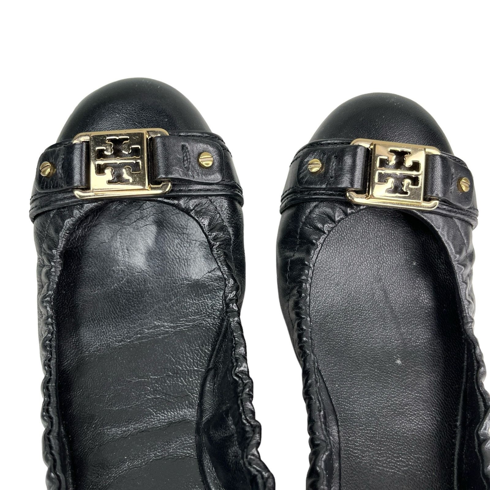 Tory Burch Tory Burch Ballet Flats Black 7.5 Leather Flaw Size US 7.5 / IT 37.5 - 10 Thumbnail