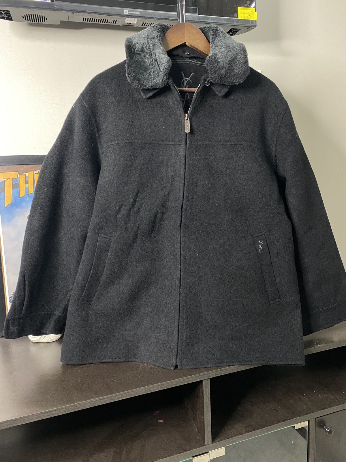 Yves Saint Laurent Yves Saint Laurent Wool Jacket Size US L / EU 52-54 / 3 - 1 Thumbnail