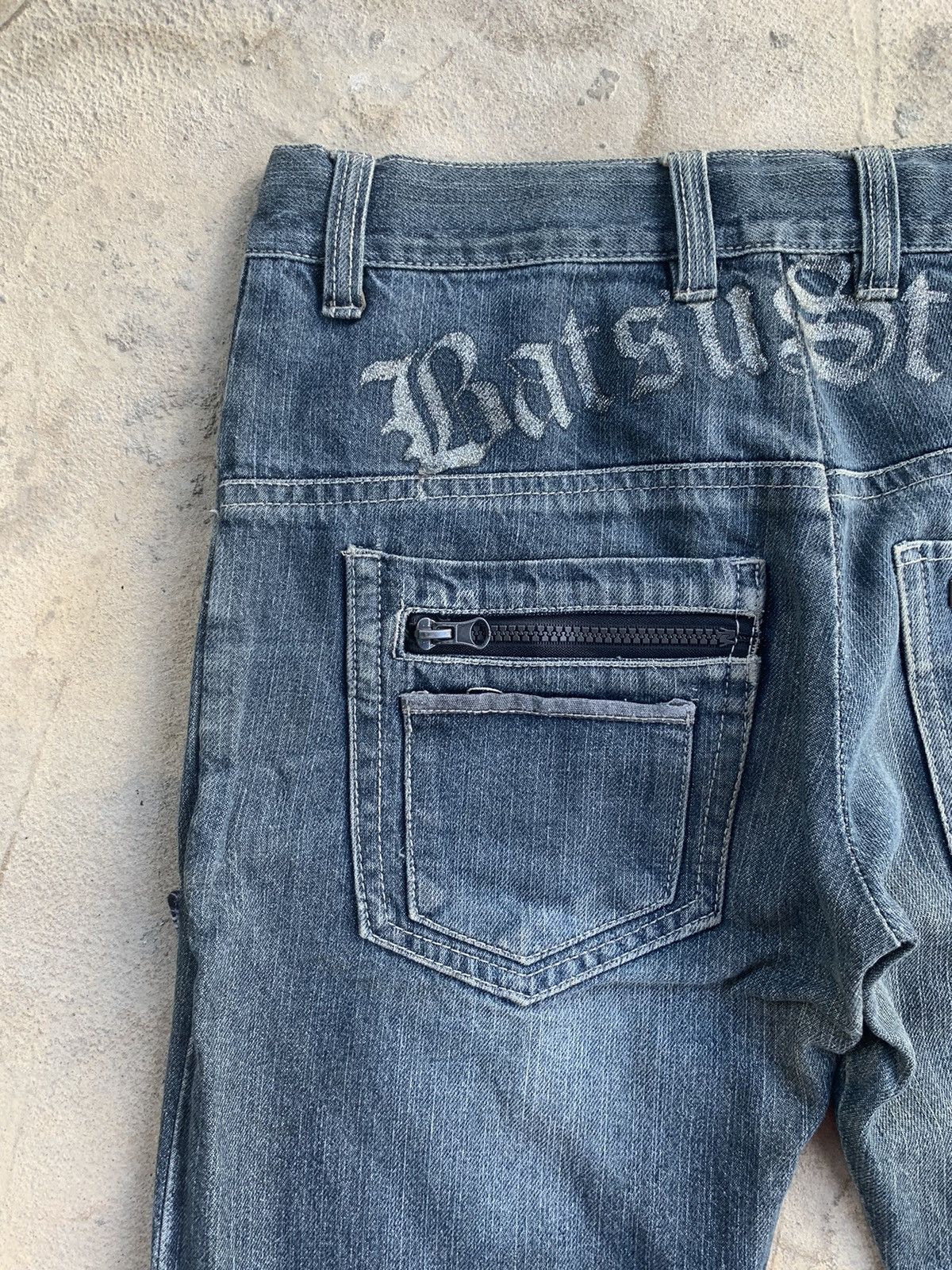 If Six Was Nine × Japanese Brand Batsu Studio Skull Distressed Denim Size US 28 / EU 44 - 7 Thumbnail