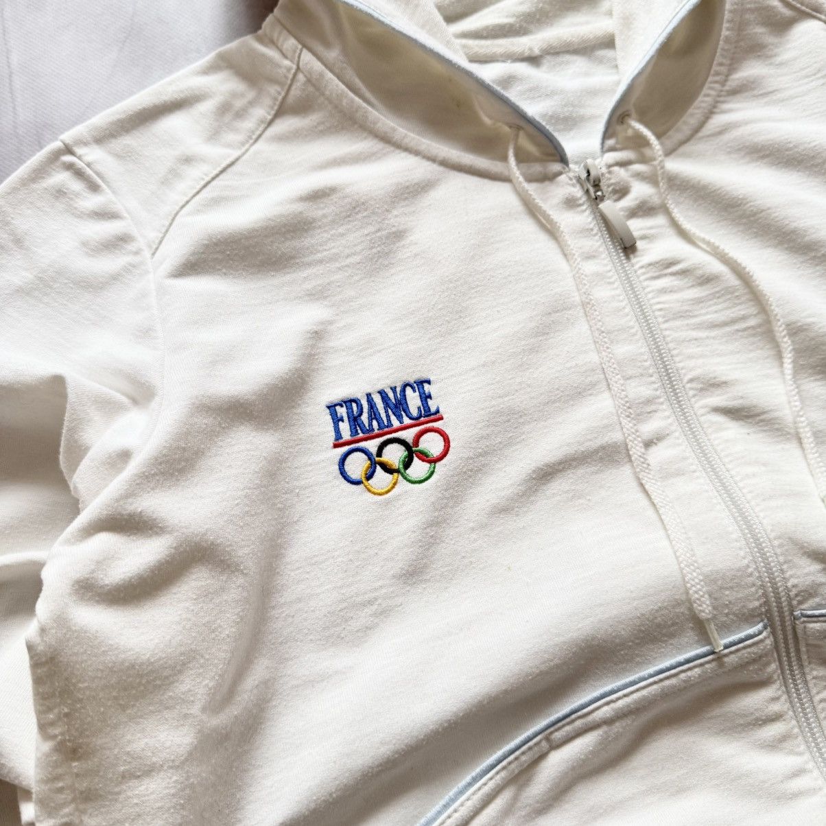 Adidas Vintage 90s Adidas France Olympics Game Zip Hoodie Size US S / EU 44-46 / 1 - 4 Thumbnail