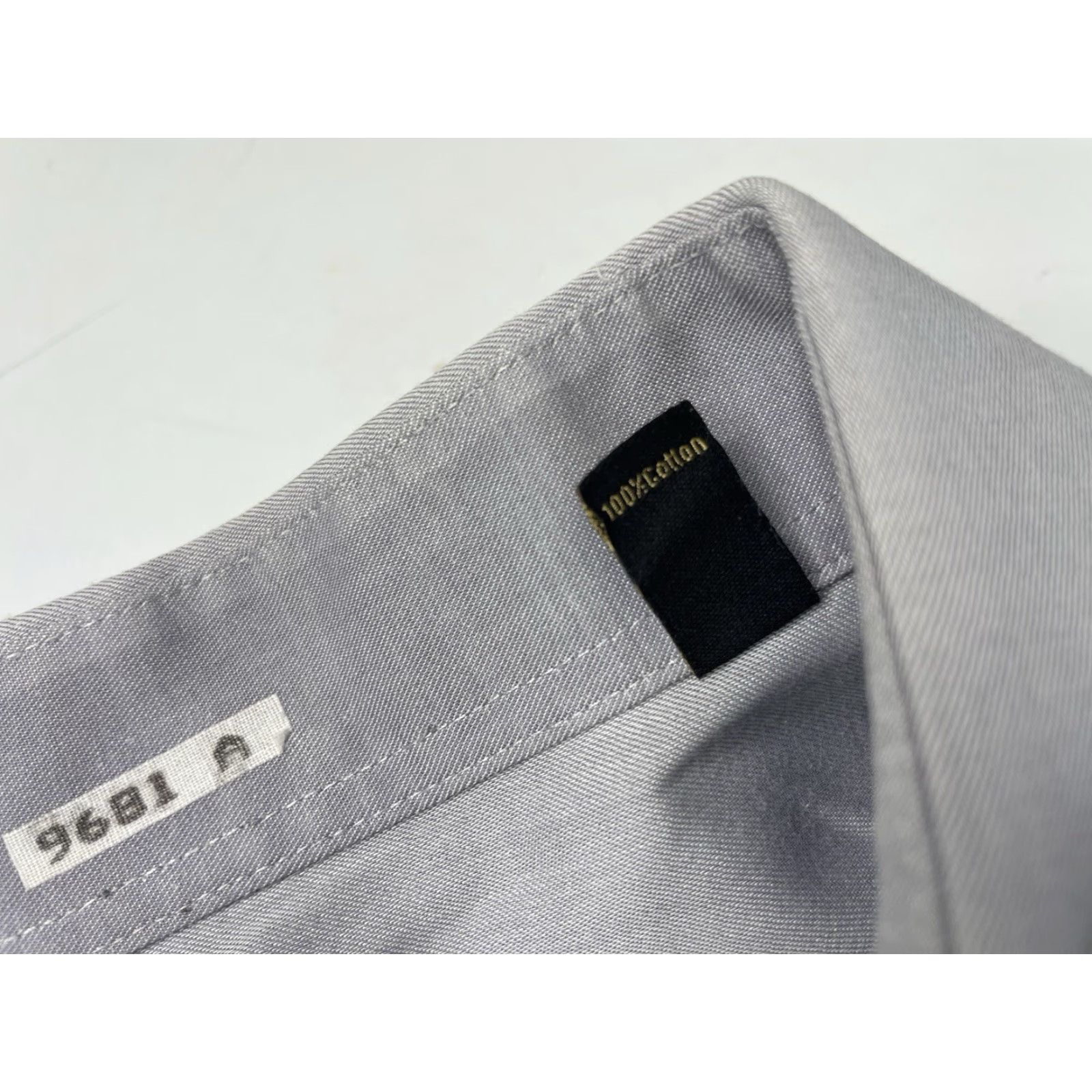 Vintage Donald J. Trump Shirt Mens 17 Dress Shirt Long Sleeve Collared French Cuff Gray Cotton Button 17 Regular Mens Size US XL / EU 56 / 4 - 3 Thumbnail