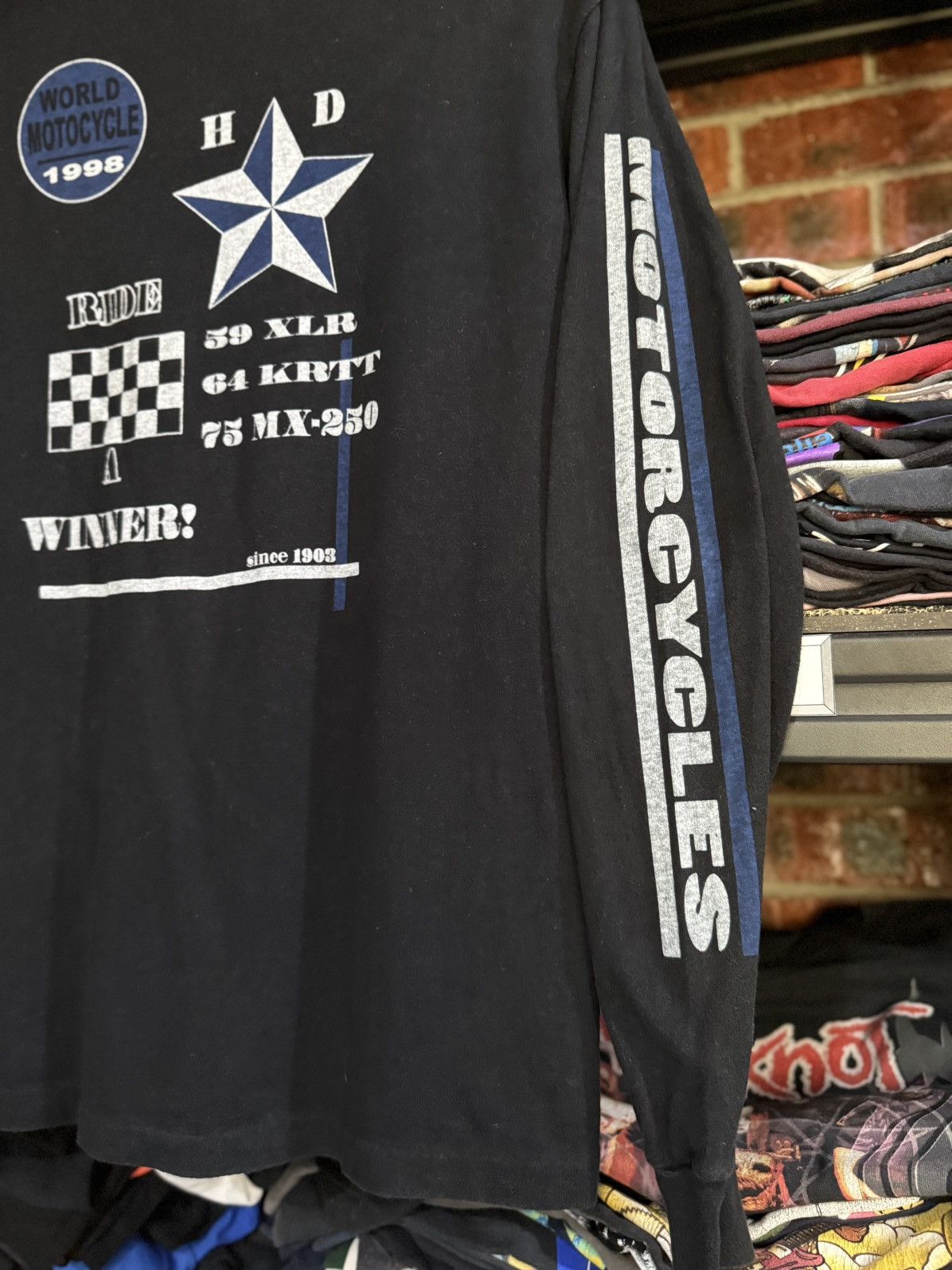 Harley Davidson Vintage 90s Harley Davidson Fit The Biker’s Choice Faded Tee Size US L / EU 52-54 / 3 - 5 Thumbnail