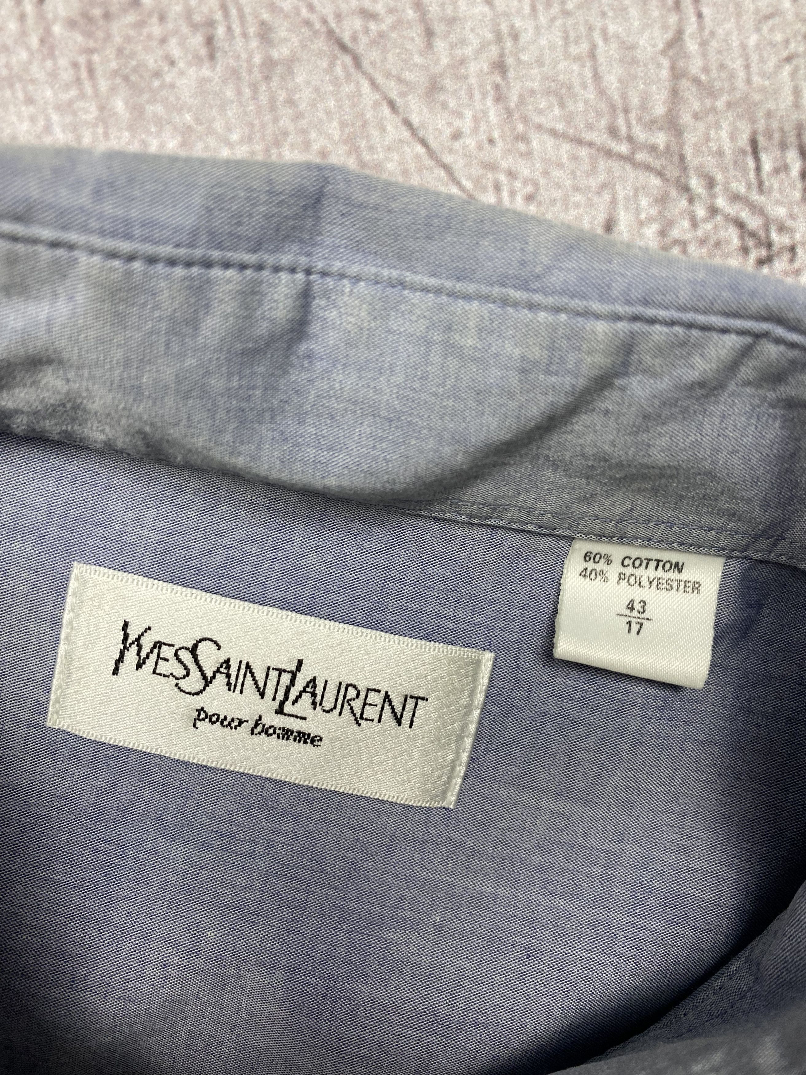 Yves Saint Laurent Ysl Pour Homme vintage long sleeve shirt YSL Size US XL / EU 56 / 4 - 4 Thumbnail