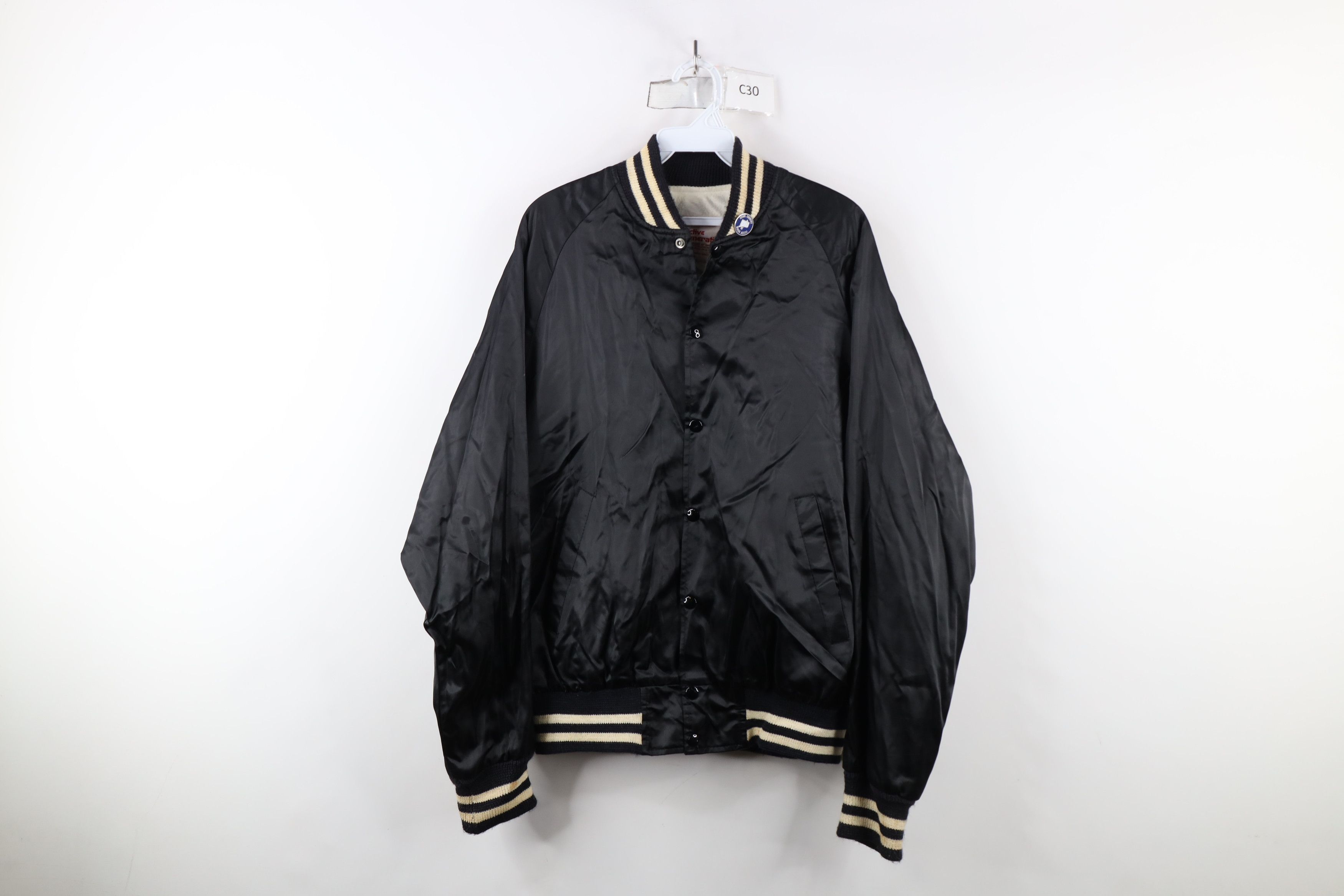Vintage Vintage 80s 90s Opryland Lined Satin Bomber Jacket Black USA Size US M / EU 48-50 / 2 - 1 Thumbnail