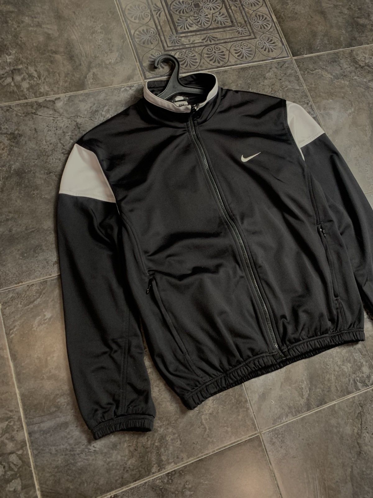 Nike × Vintage Nike Vintage Track Jacket Big Swoosh Logo Rave Bomber Size US S / EU 44-46 / 1 - 4 Thumbnail