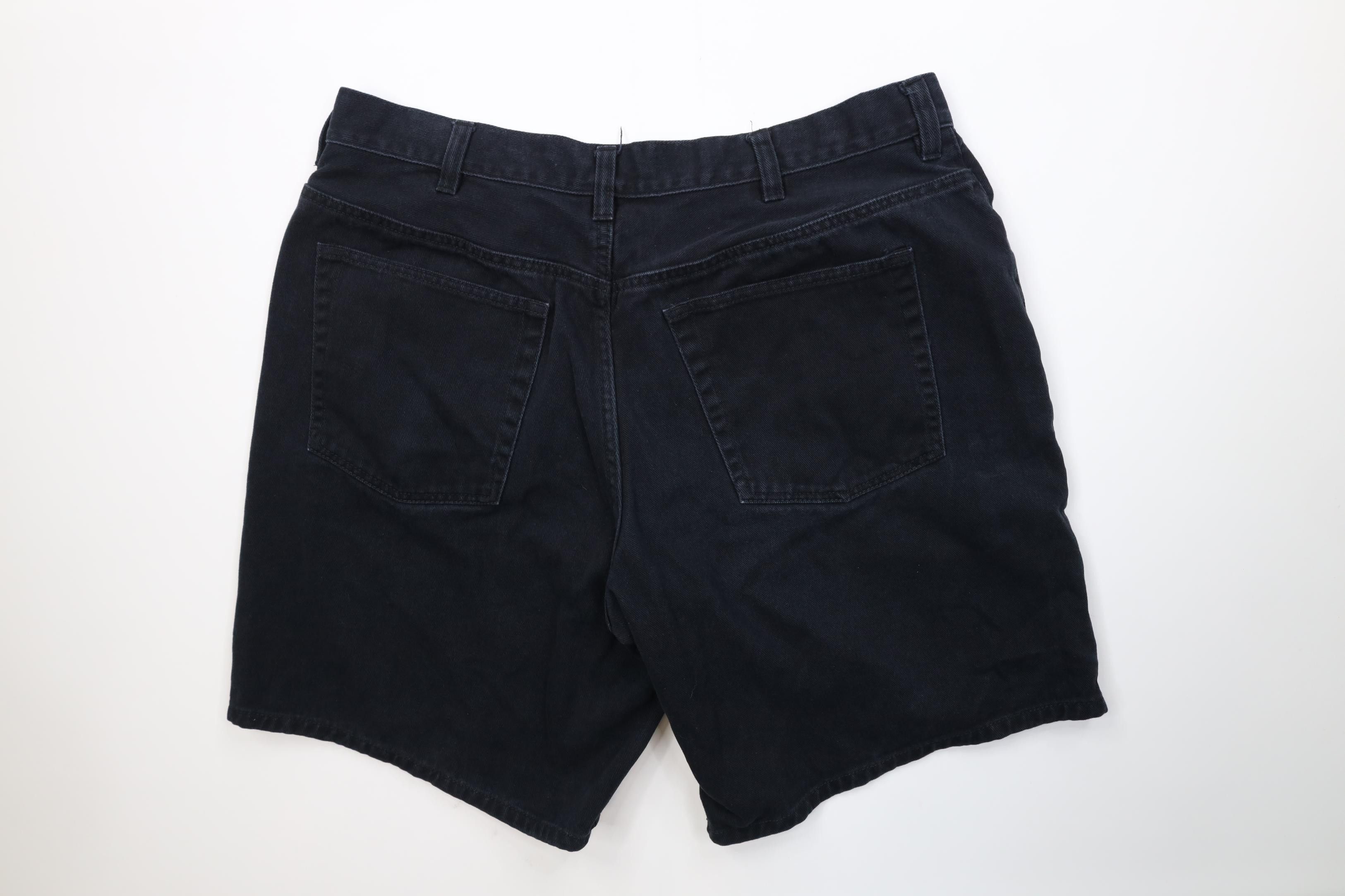 Vintage Vintage 90s Streetwear Above Knee Denim Jean Shorts Black Size US 38 / EU 54 - 9 Thumbnail