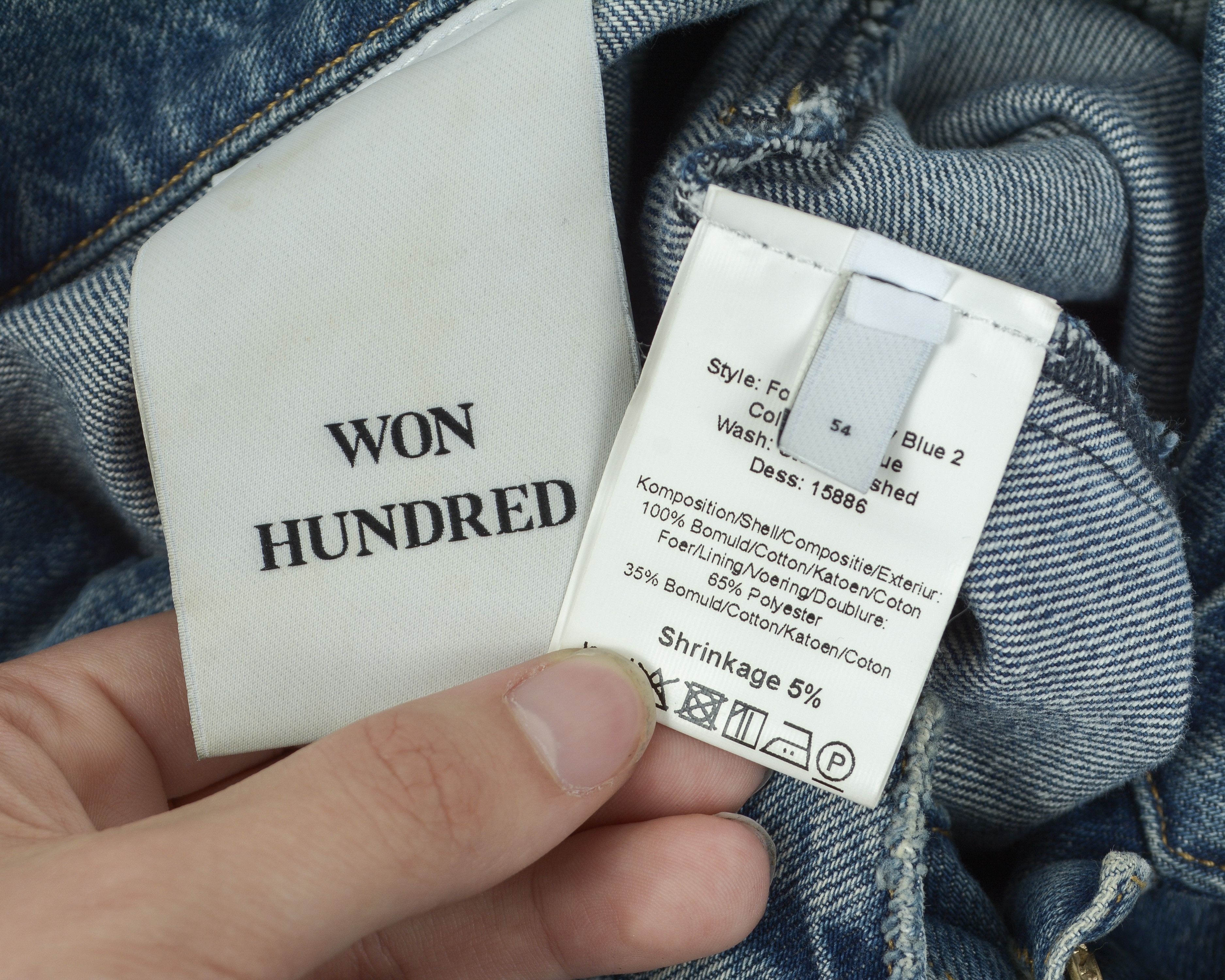 Won Hundred Fourteen Bay XL Denim Jacket Coat Stonewash Button Up Top Size US XL / EU 56 / 4 - 7 Thumbnail