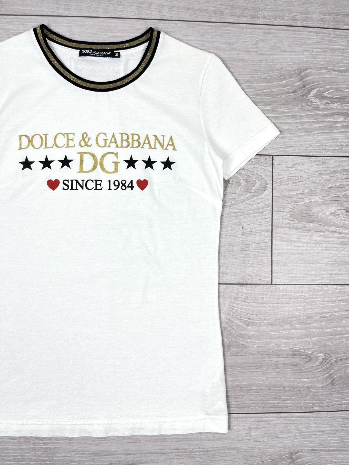 Dolce & Gabbana Dolce&Gabbana White Cotton Big Logo Womens T Shirt Size XS / US 0-2 / IT 36-38 - 2 Thumbnail