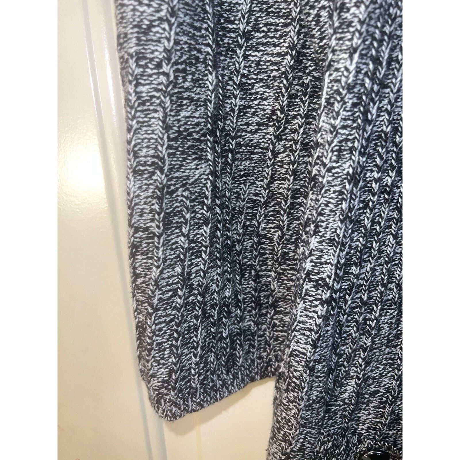 & Other Stories Style & Co Sweater Dress Large Cowl Neck Button Black White Size L / US 10 / IT 46 - 5 Thumbnail