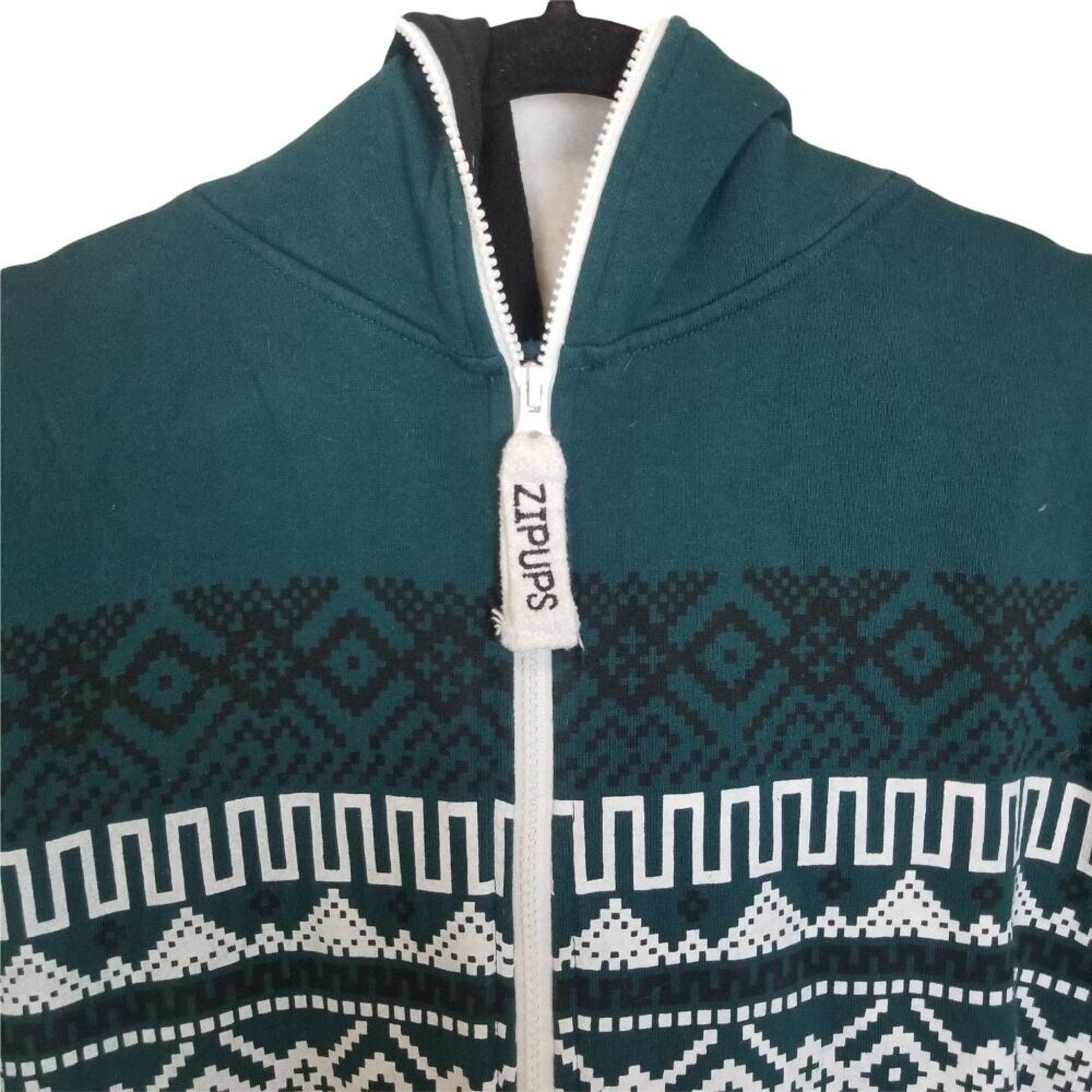 Vintage ZipUps Men One Piece Sweater Hooded Suit XL Nordic Fair Isle Size US XL / EU 56 / 4 - 2 Thumbnail