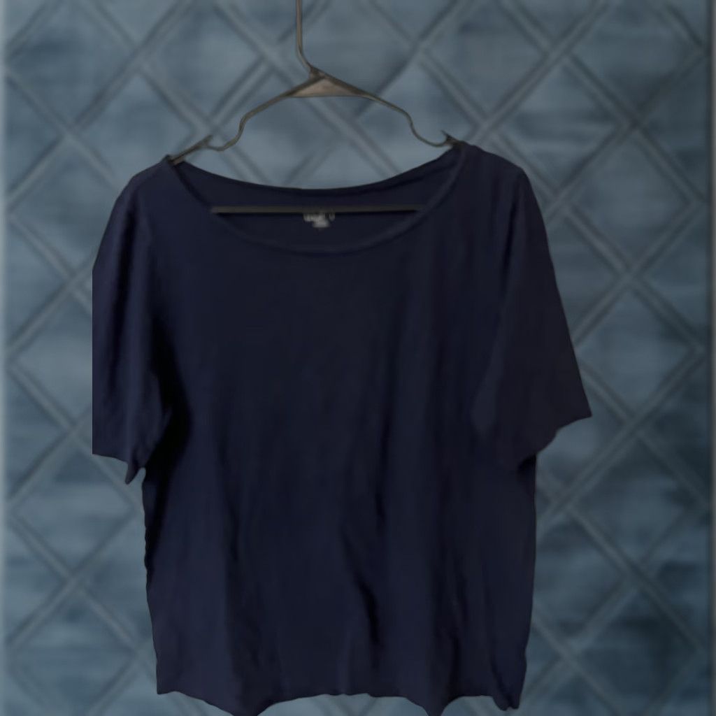 Loft LOFT Women's Tee Soft T Shirt Top Size Large Navy Blue Tee Cotton Blouse Size L / US 10 / IT 46 - 1 Thumbnail