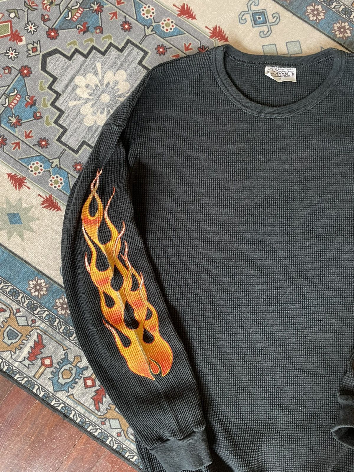 Band Tees Vintage Waffle Fire Flame Size US L / EU 52-54 / 3 - 3 Thumbnail