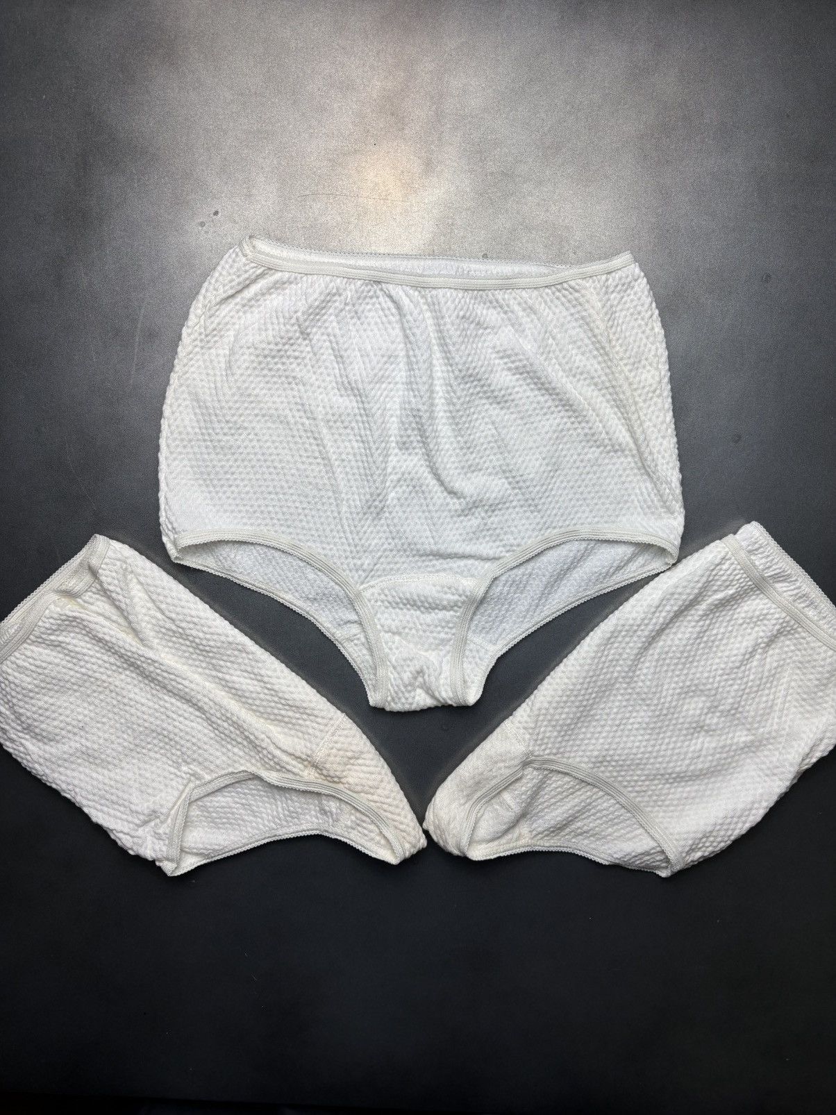 Other × Vintage Lot of 3 1970s Panties 3d Knit Ruffle Texture Underwear 70s Size ONE SIZE - 20 Thumbnail