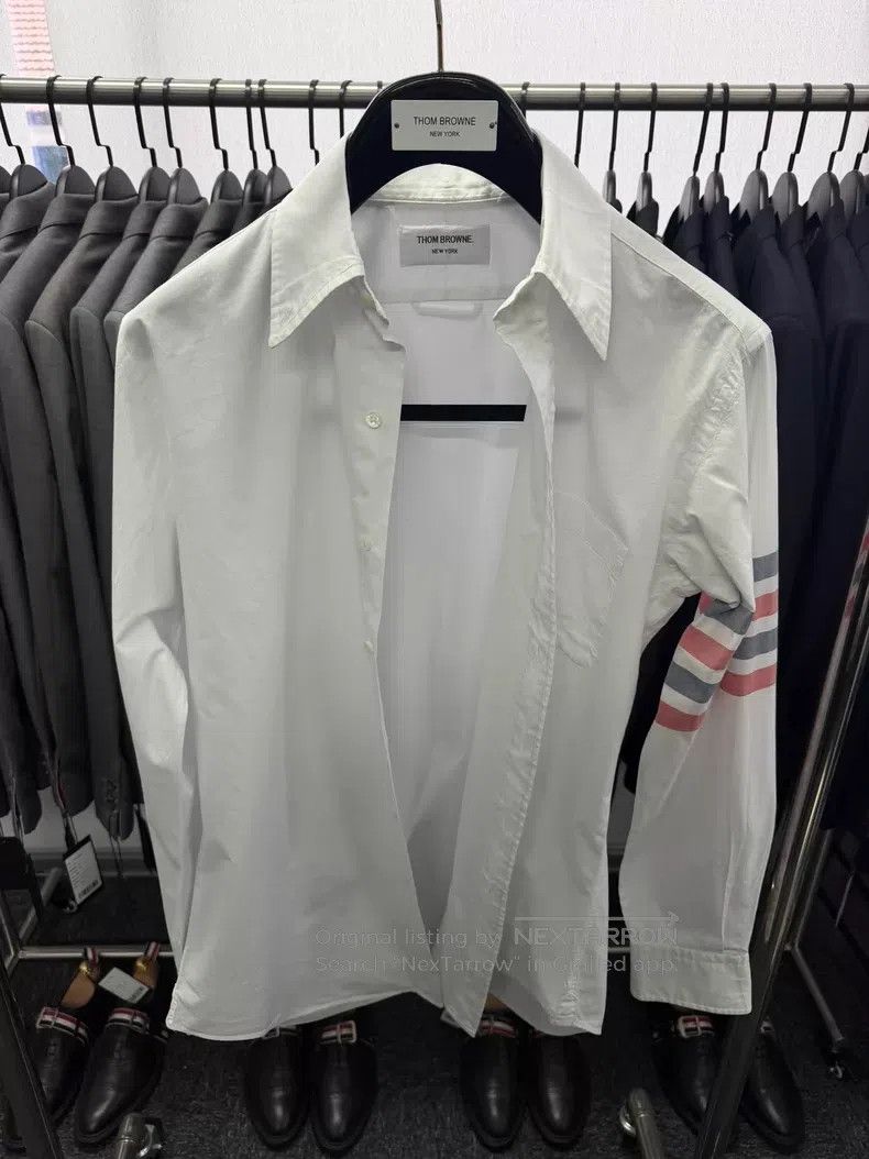Thom Browne Thom Browne Four Stripe Shirt Size US M / EU 48-50 / 2 - 1 Thumbnail