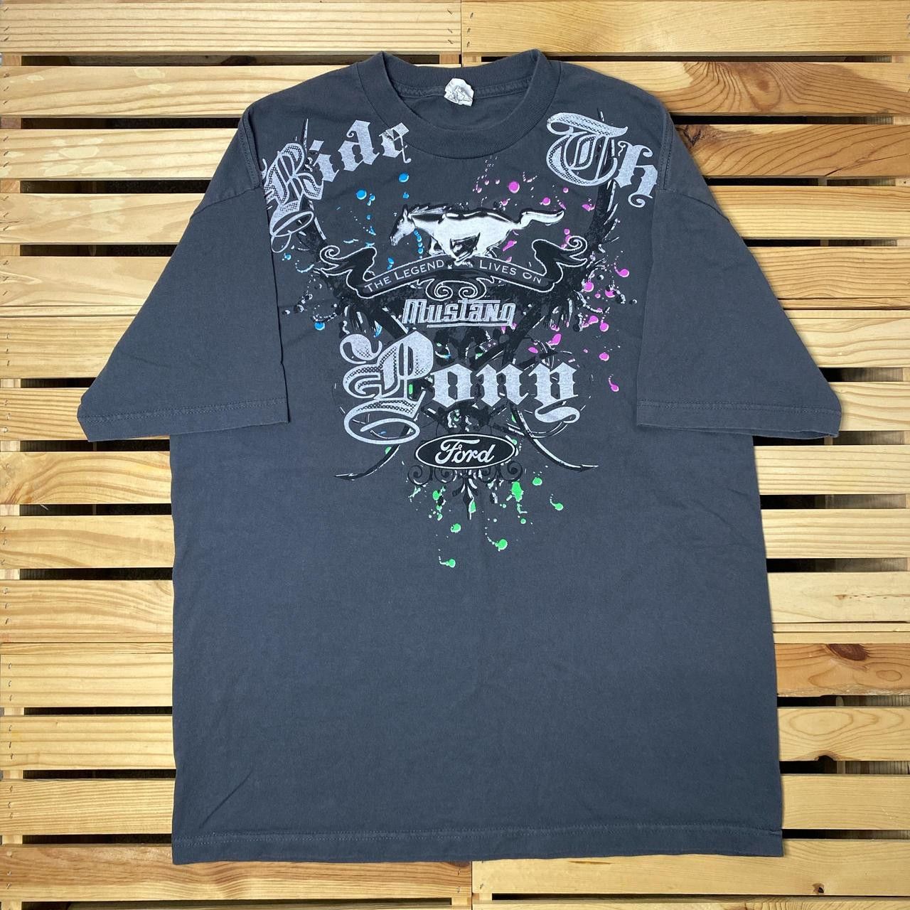 AAA Ford Mustang Gray Y2K Car Promo Tee Size XL Size US XL / EU 56 / 4 - 1 Thumbnail