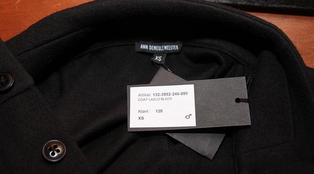 Ann Demeulemeester Archive Lazlo Wool Blend Coat Black Priest Size US XS / EU 42 / 0 - 4 Thumbnail