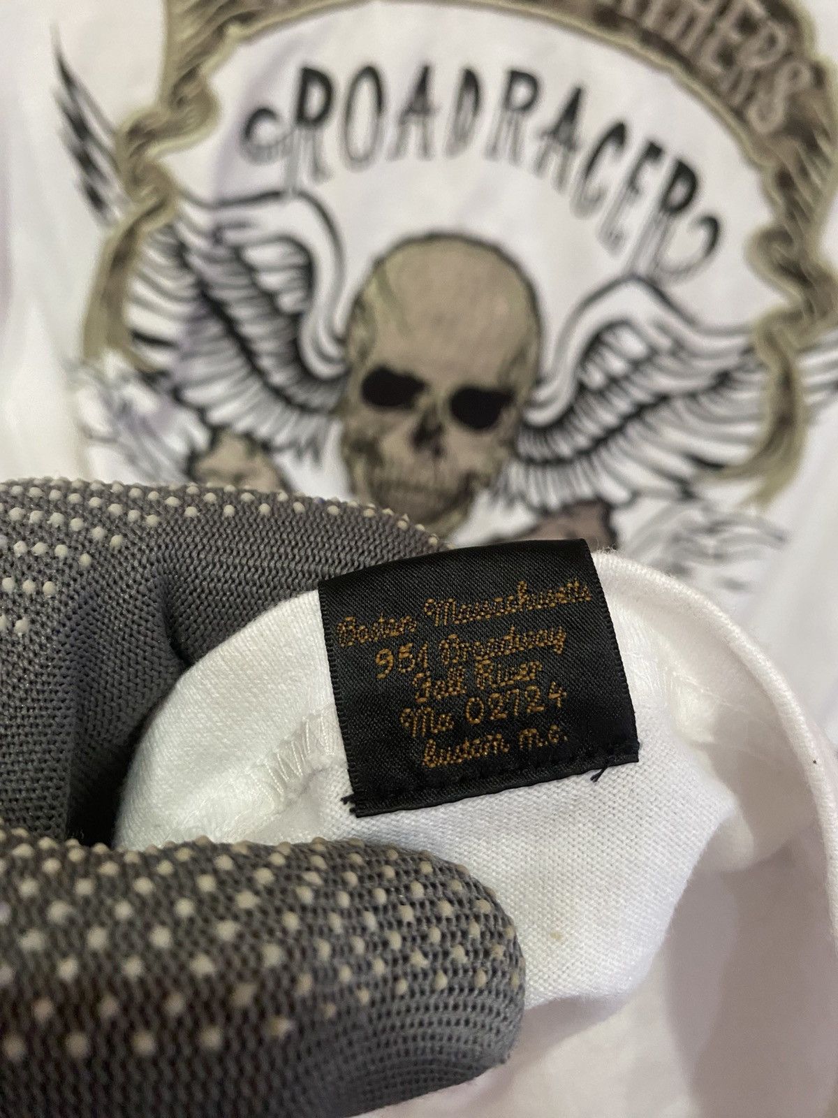 Vanson Leathers Vanson Leathers Roadracer Skull Graphic White Long Sleeve Size US M / EU 48-50 / 2 - 12 Thumbnail