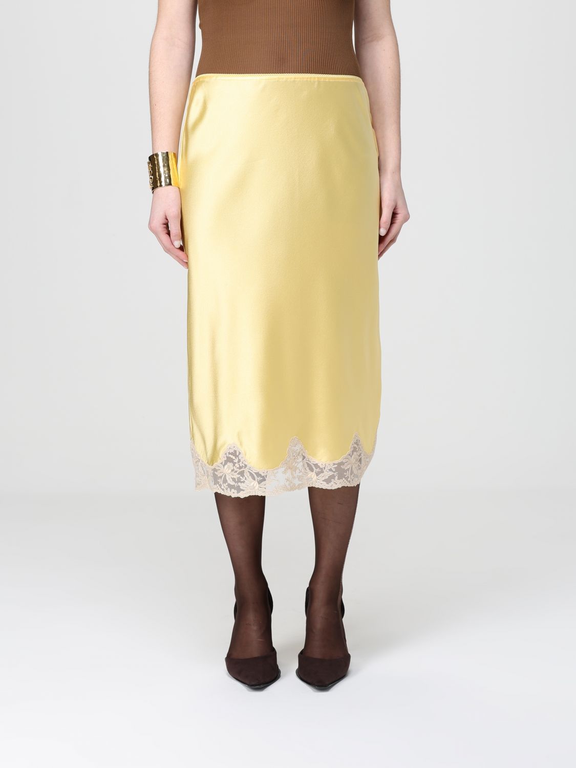 Saint Laurent Skirt Woman Yellow