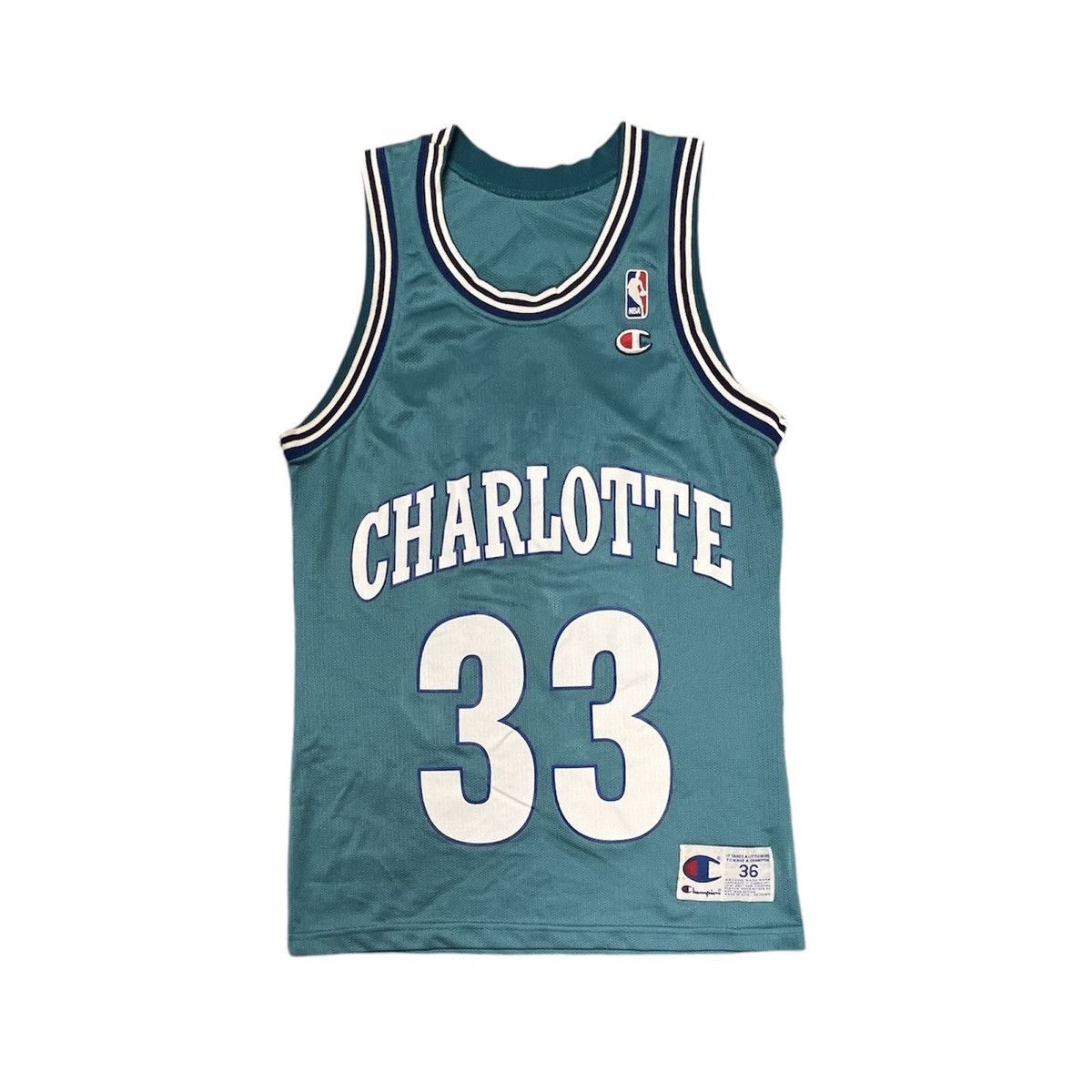 Champion × NBA × Vintage Vintage 90s Alonzo MOURNING Charlotte HORNETS NBA Jersey Size US S / EU 44-46 / 1 - 2 Thumbnail