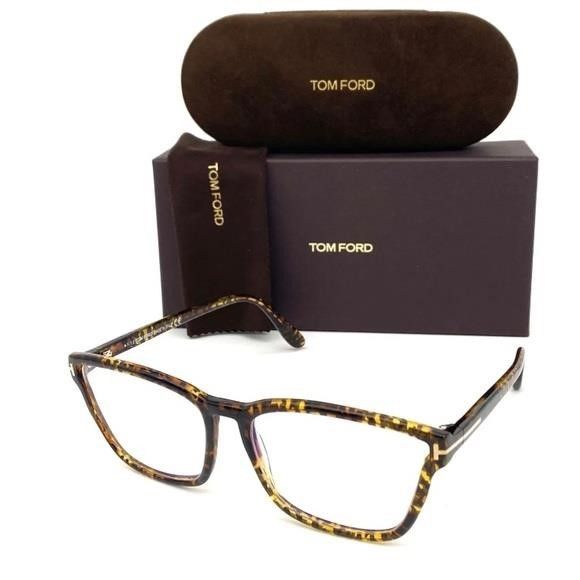 Tom Ford Tom Ford FT5707 056 Tortoise / Blue Block 55mm Eyeglasses T Size ONE SIZE - 2 Thumbnail