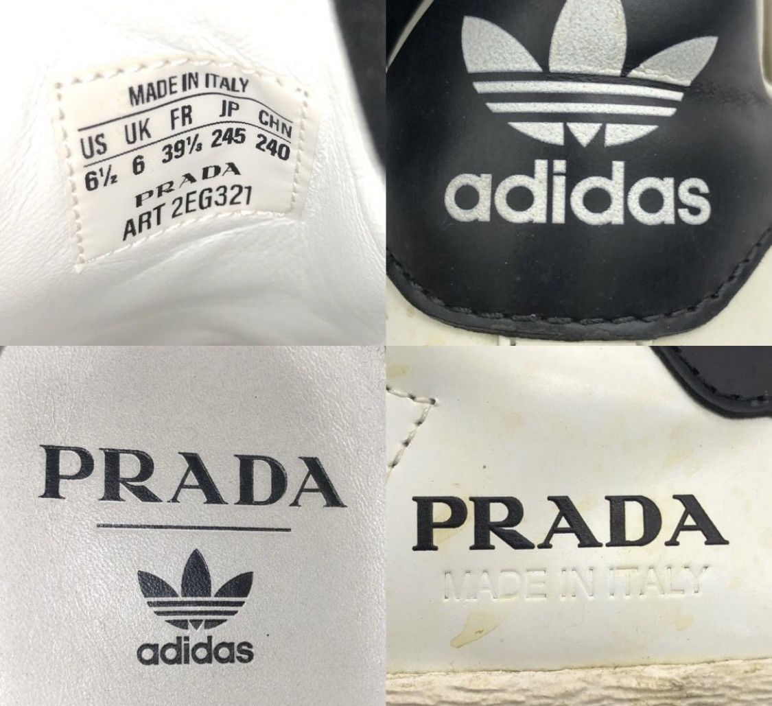 Adidas × Prada Adidas x prada superstar Y2k style Size US 6.5 / EU 39-40 - 2 Thumbnail