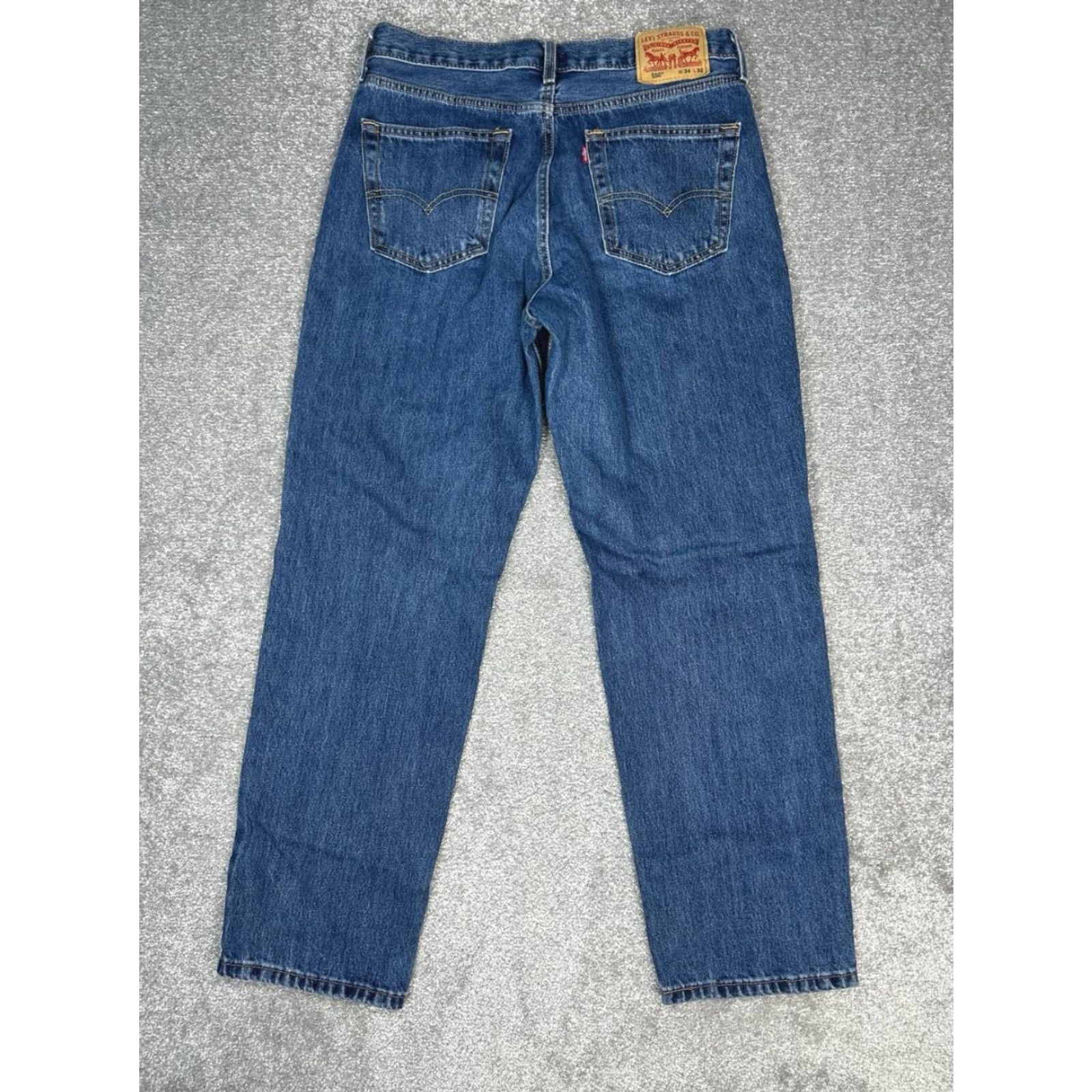 Levi's Levi's 550 Jeans Men 34 Blue Denim Cotton Relaxed Mid Rise Straight Leg 31x31 Size US 34 / EU 50 - 2 Thumbnail