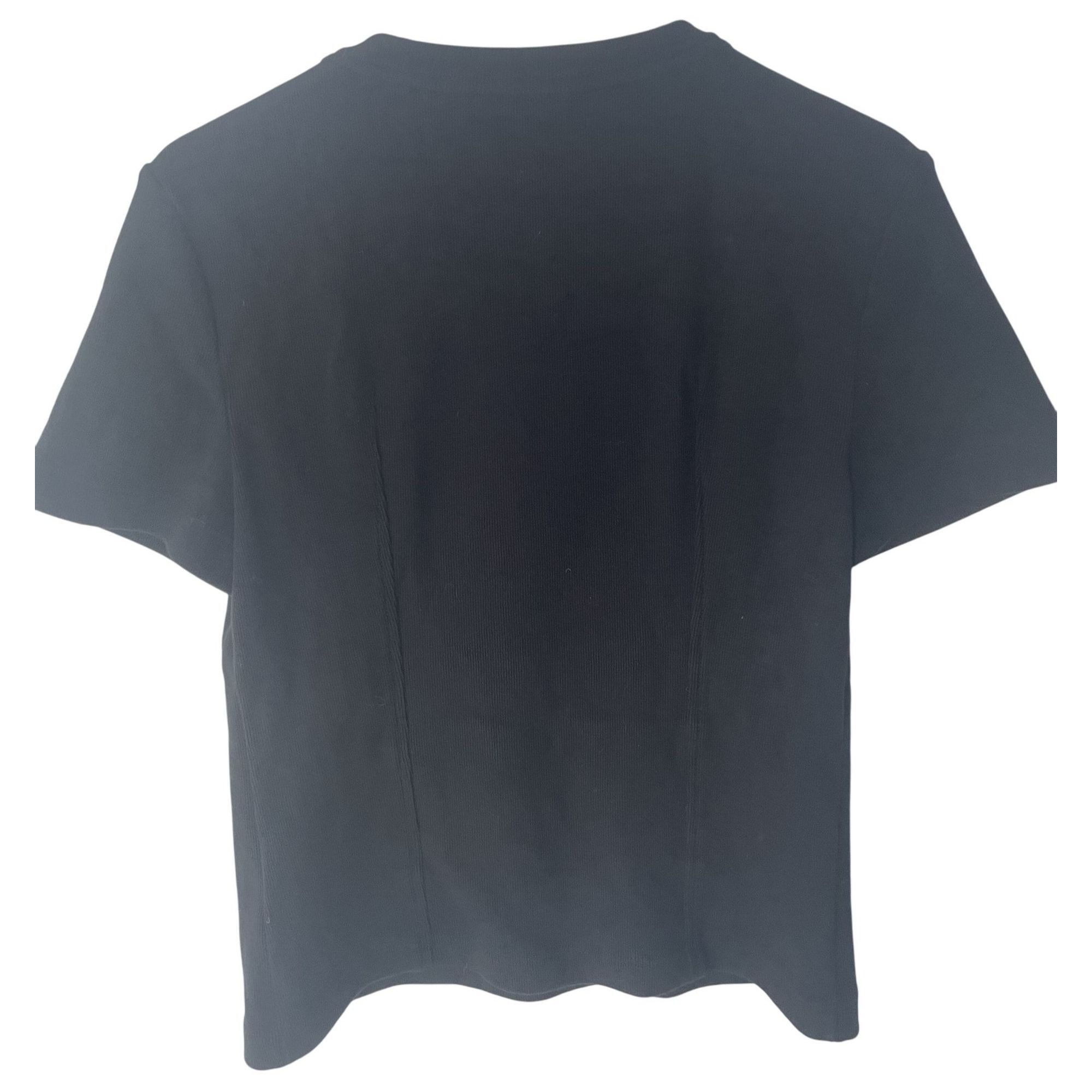 Chanel Chanel Black Camellia Embellished Short Sleeve T-Shirt Women Size XXS / US 00 / IT 34 - 2 Thumbnail