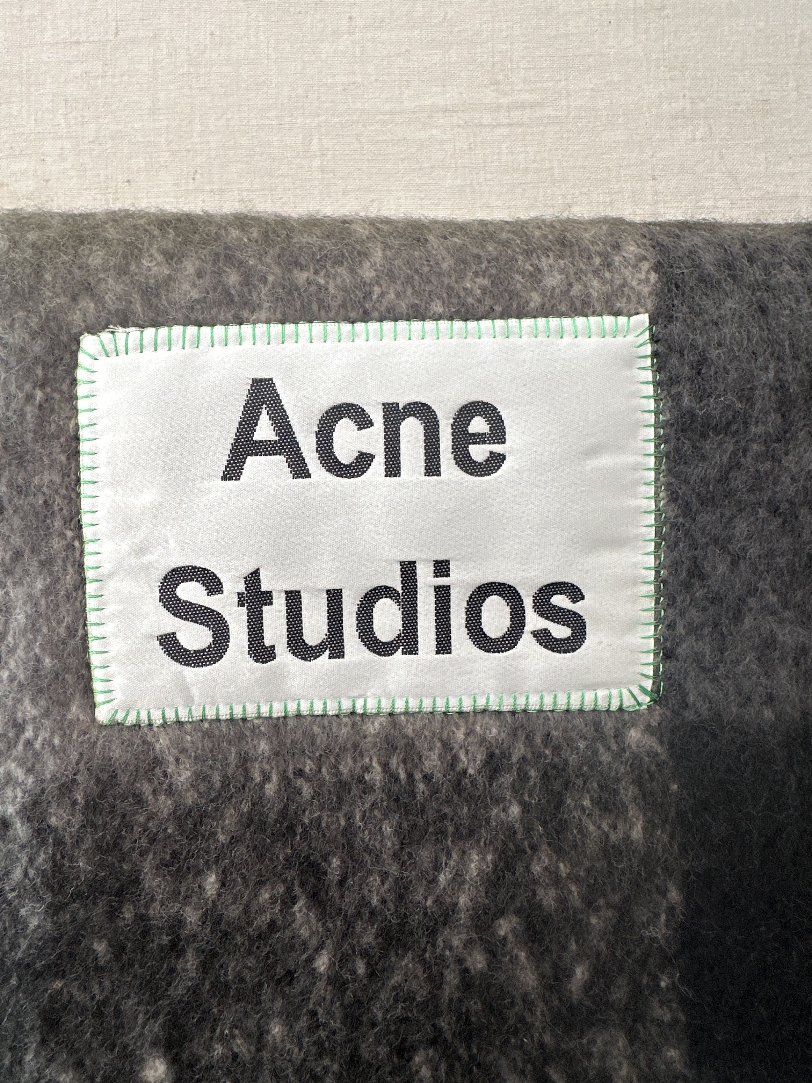 Acne Studios Acne Studios Wool Blend Check Scarf Gray Large 250x 35 cm Size ONE SIZE - 4 Thumbnail