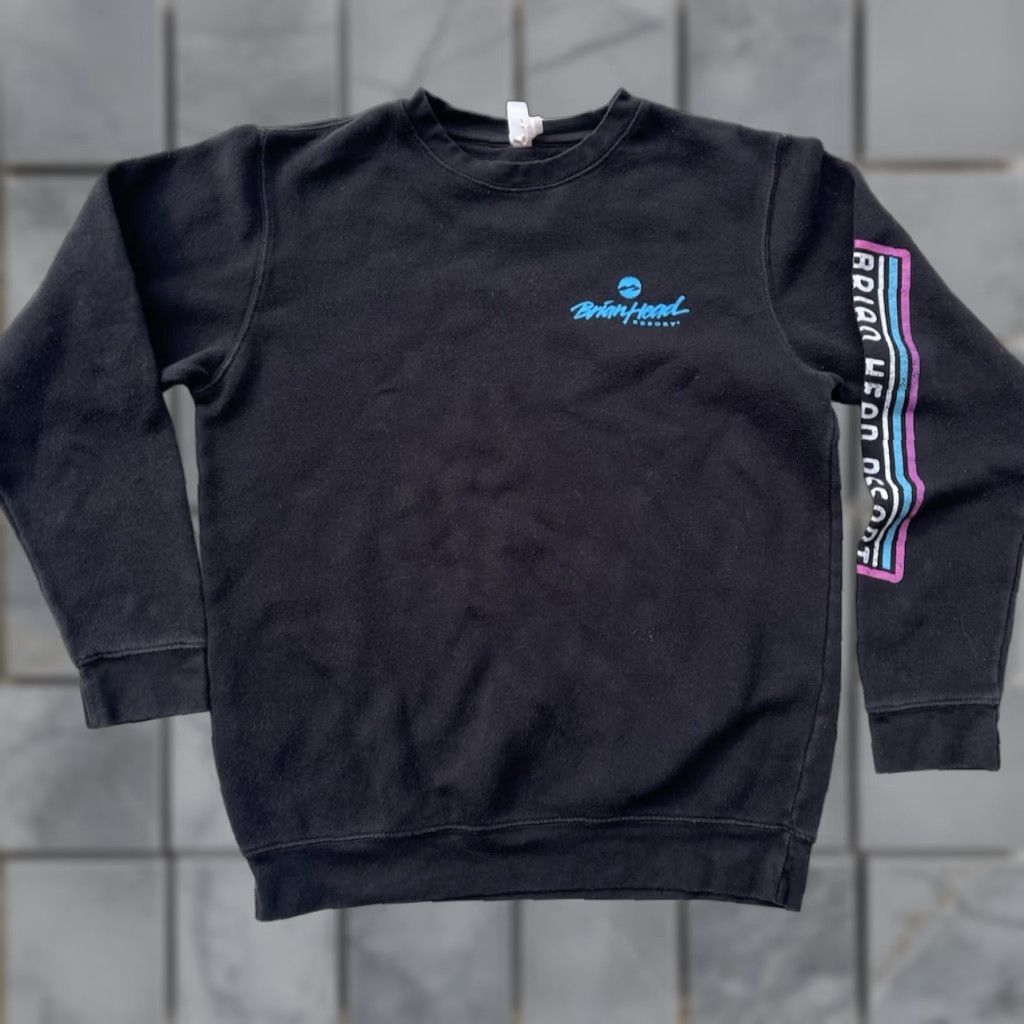 Vintage Duck Co. Men's Sweatshirt Black Brian Head Resort Ski Utah Epic Spell-Out M Size US M / EU 48-50 / 2 - 1 Thumbnail